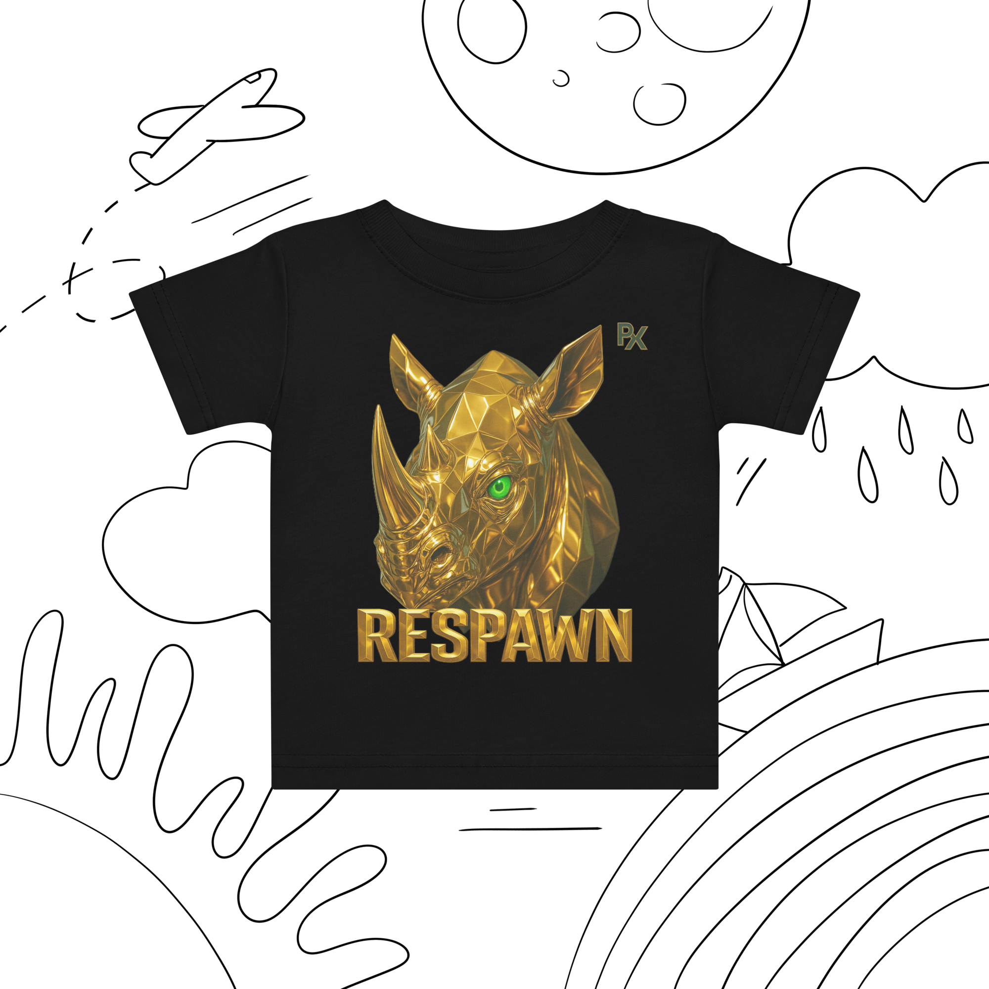 Premium Baby T-Shirt | Goldie Respawn Rhino