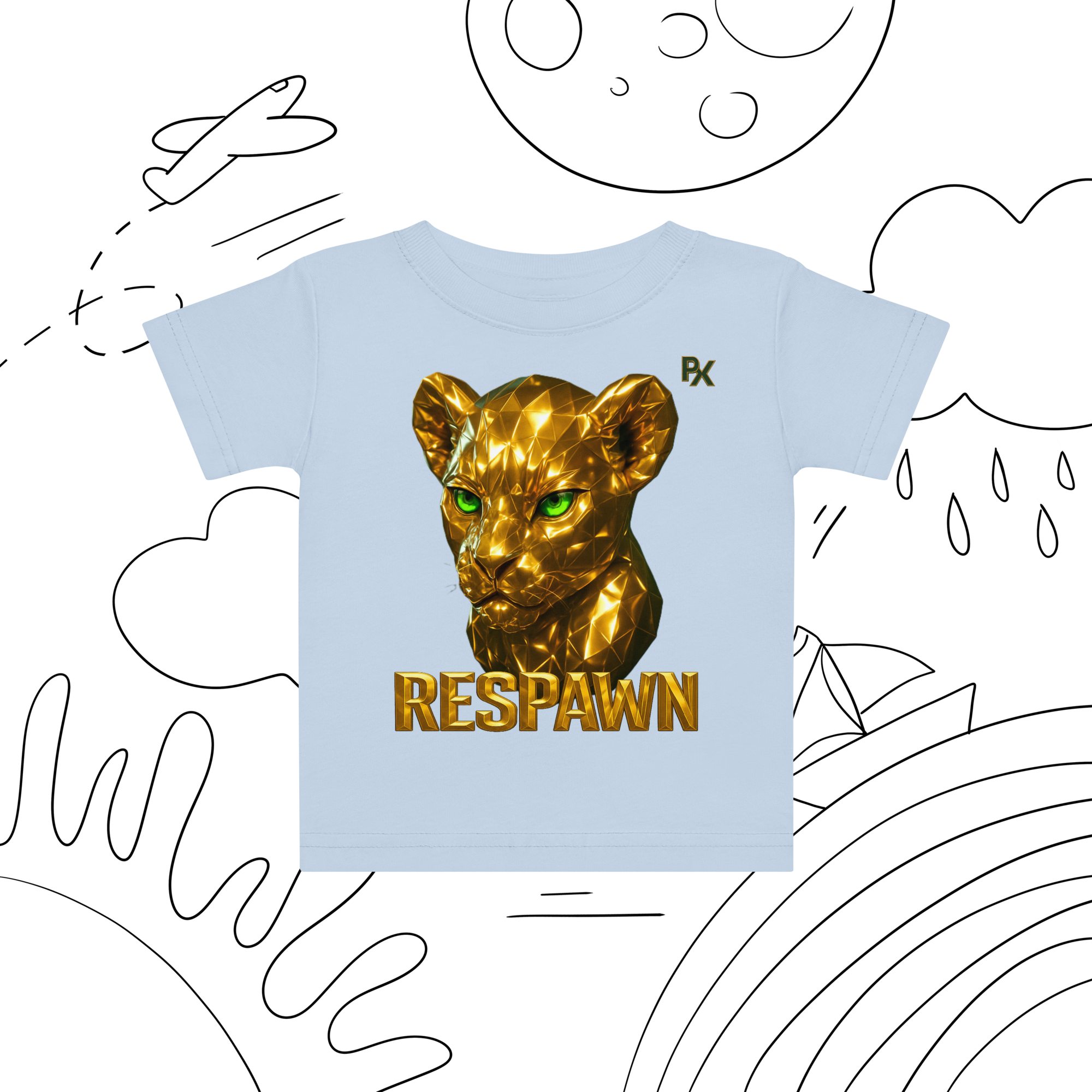 Premium Baby T-Shirt | Goldie Respawn Löwe