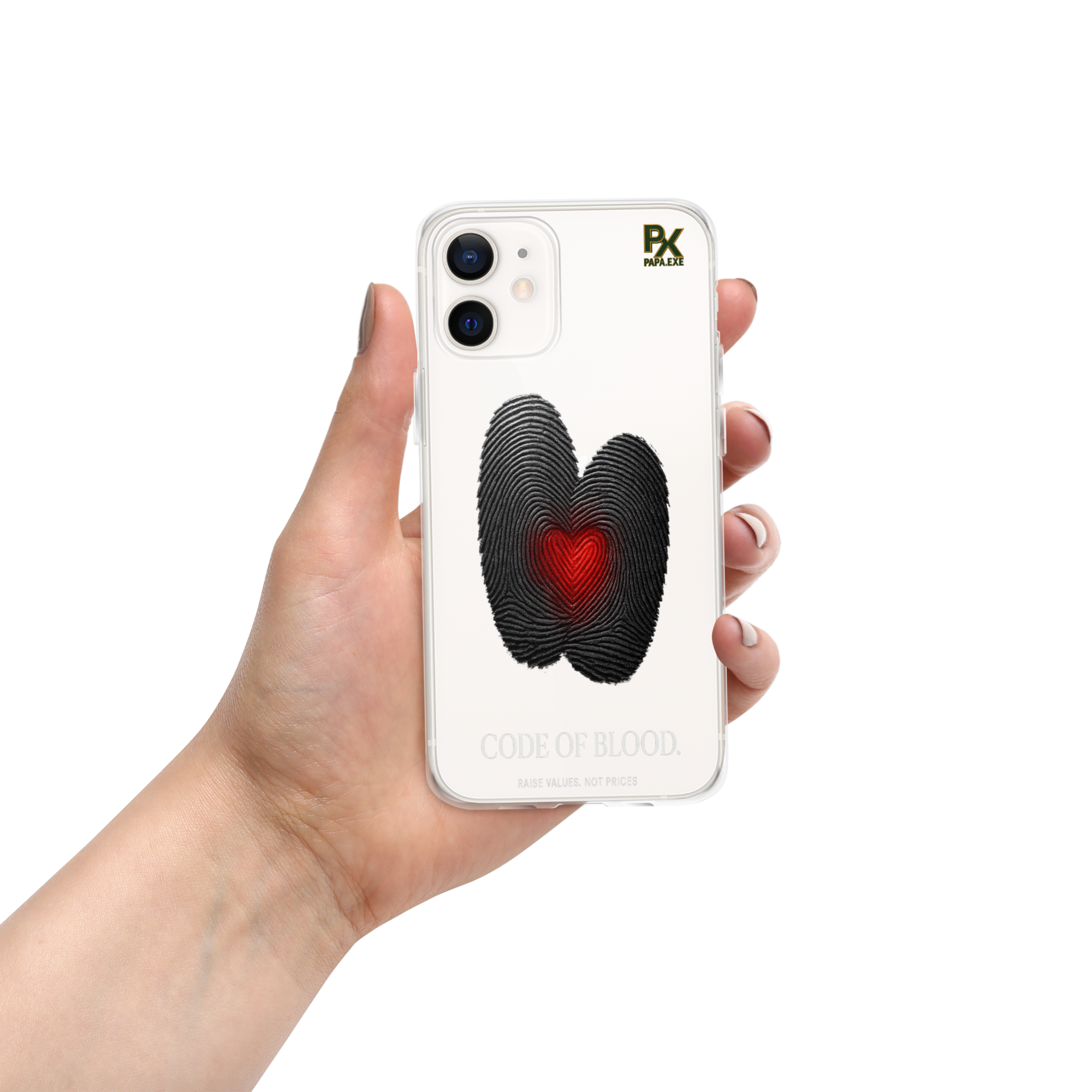 Transparente iPhone®- Hülle | Bloodline Code of Blood