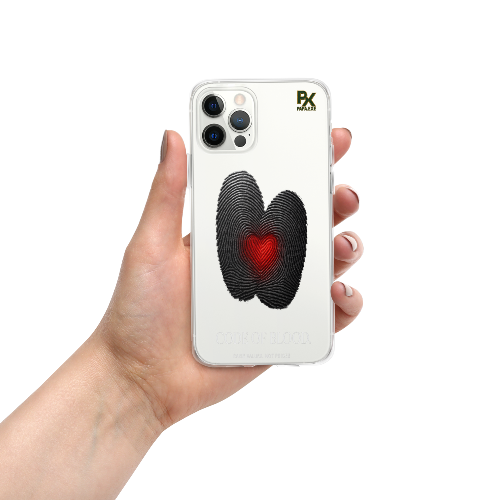 Transparente iPhone®- Hülle | Bloodline Code of Blood