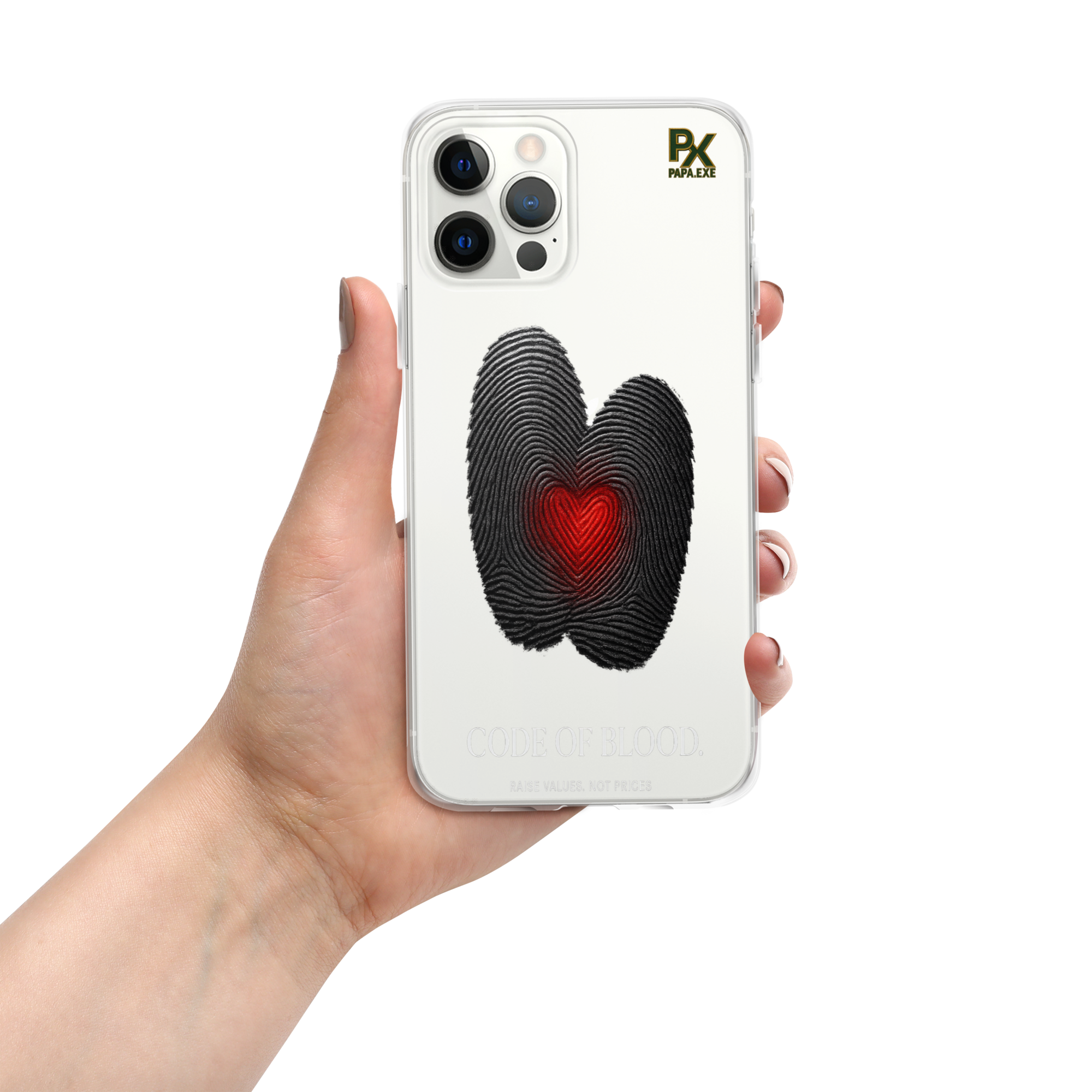 Transparente iPhone®- Hülle | Bloodline Code of Blood