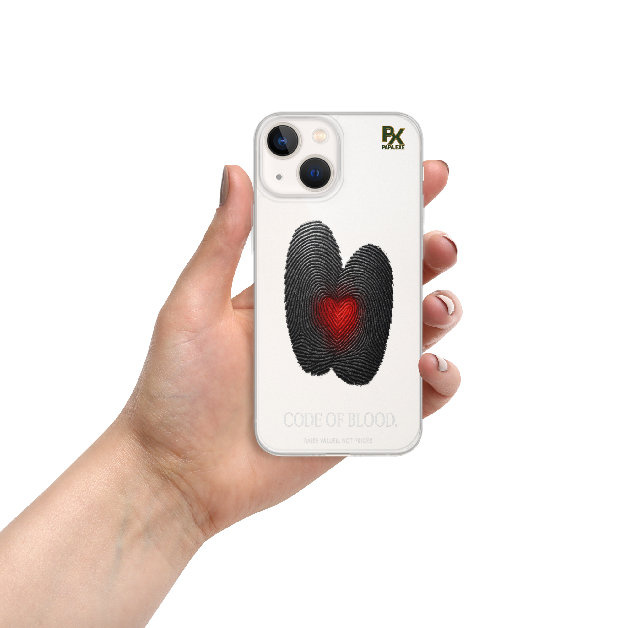 Transparente iPhone®- Hülle | Bloodline Code of Blood