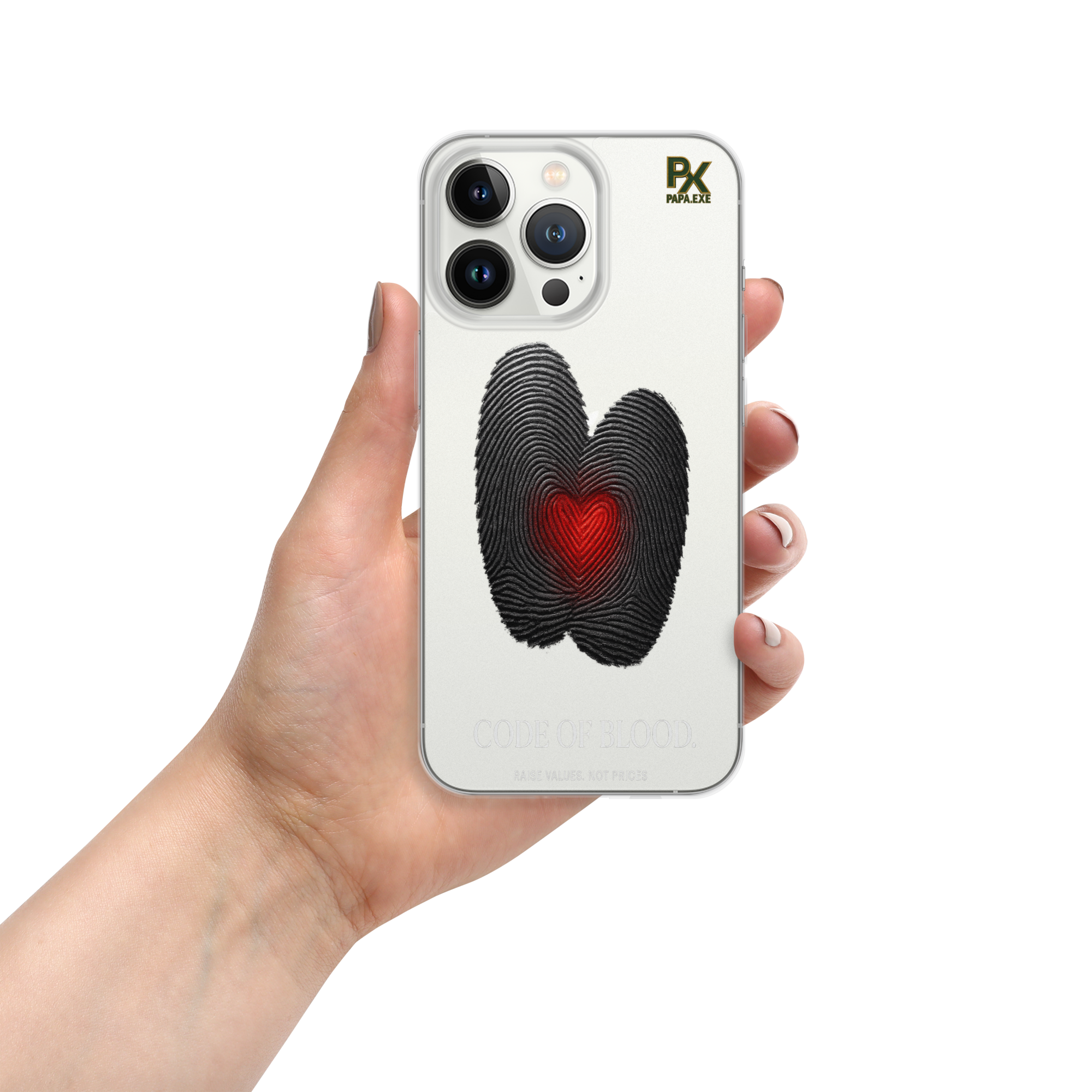 Transparente iPhone®- Hülle | Bloodline Code of Blood