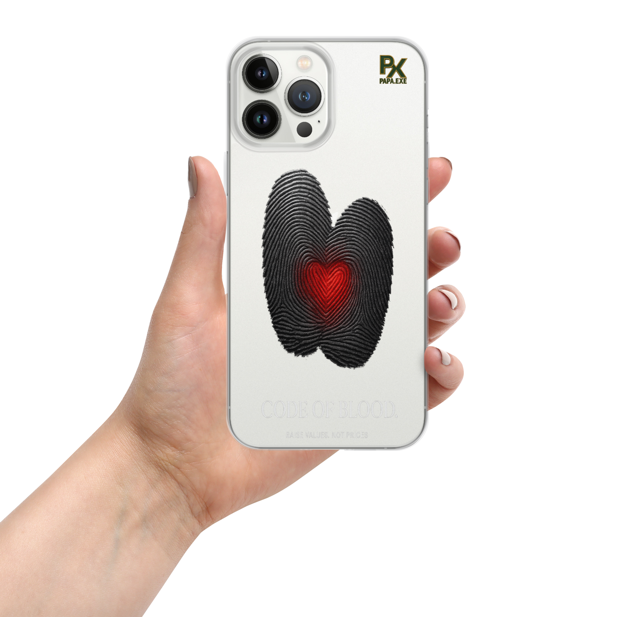 Transparente iPhone®- Hülle | Bloodline Code of Blood