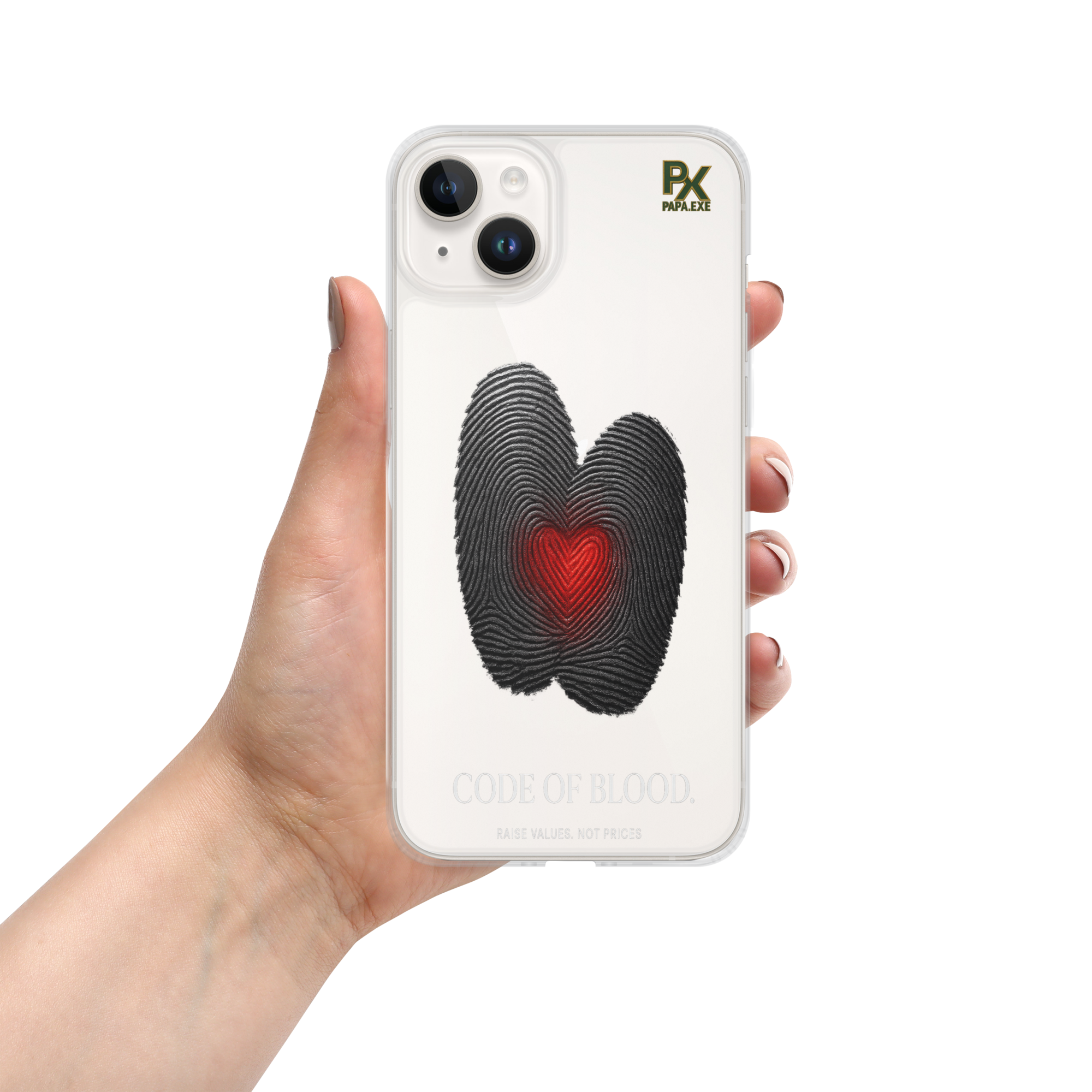 Transparente iPhone®- Hülle | Bloodline Code of Blood