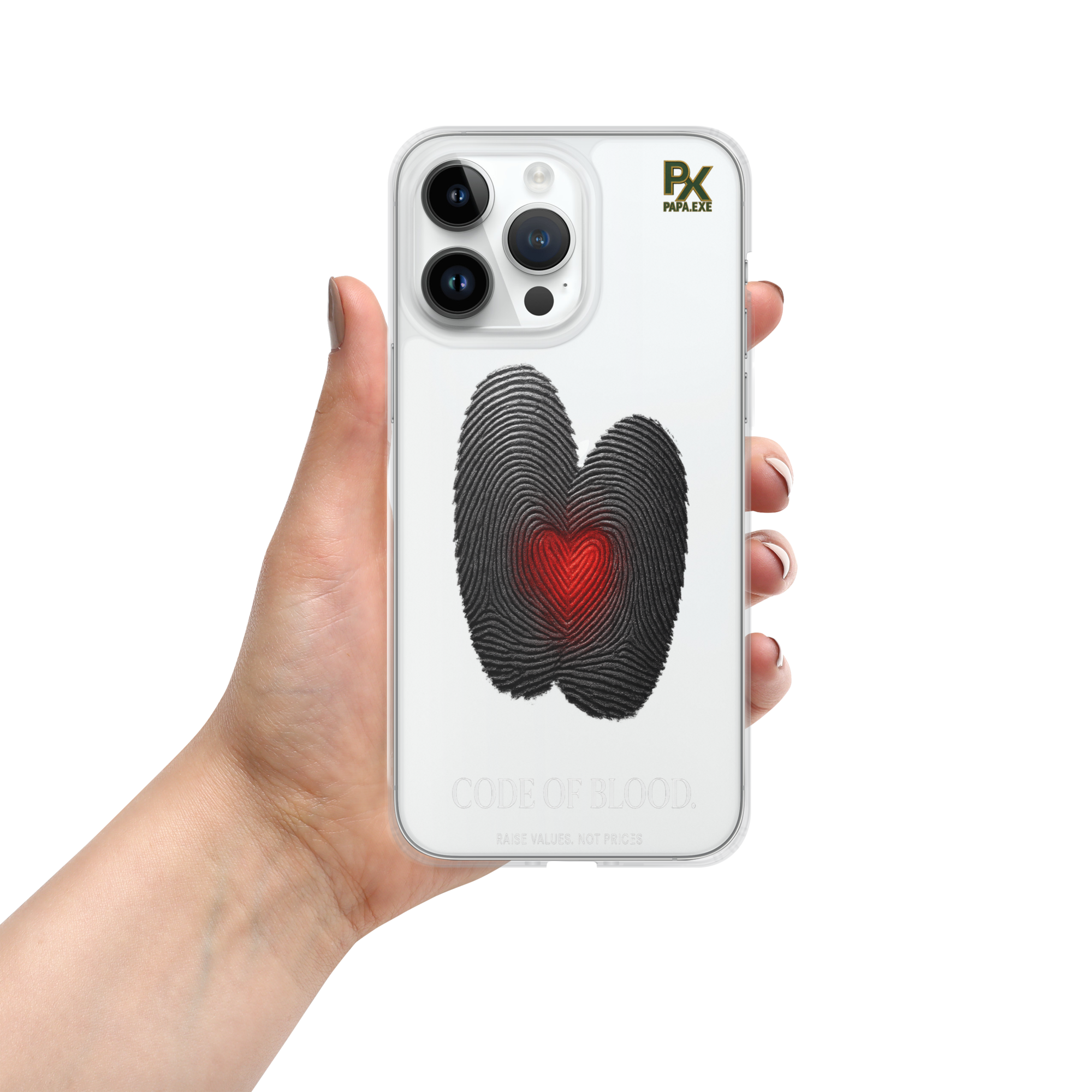 Transparente iPhone®- Hülle | Bloodline Code of Blood