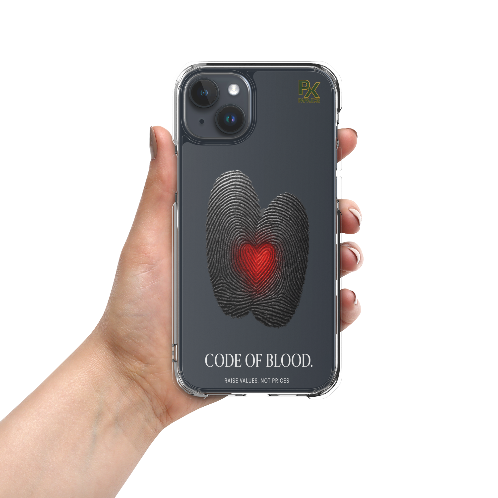 Transparente iPhone®- Hülle | Bloodline Code of Blood