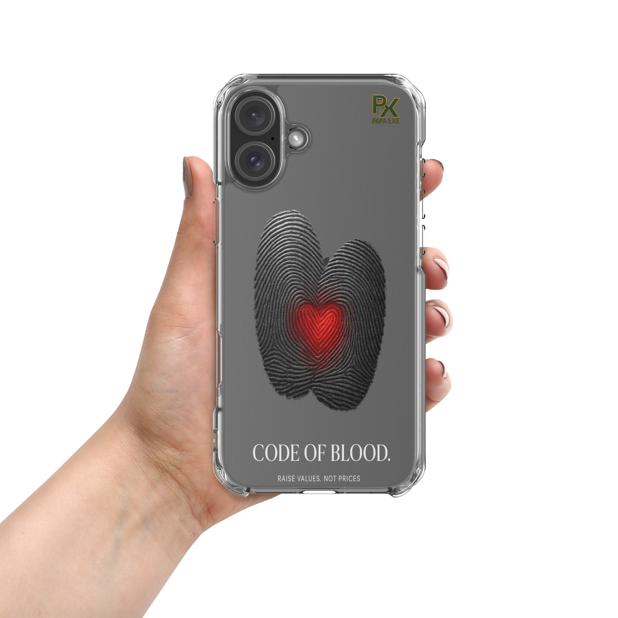 Transparente iPhone®- Hülle | Bloodline Code of Blood