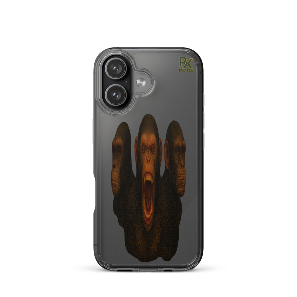 Transparente iPhone®- Hülle | Bloodline Affen-Trio | Kikazaru · Mizaru · Iwazaru