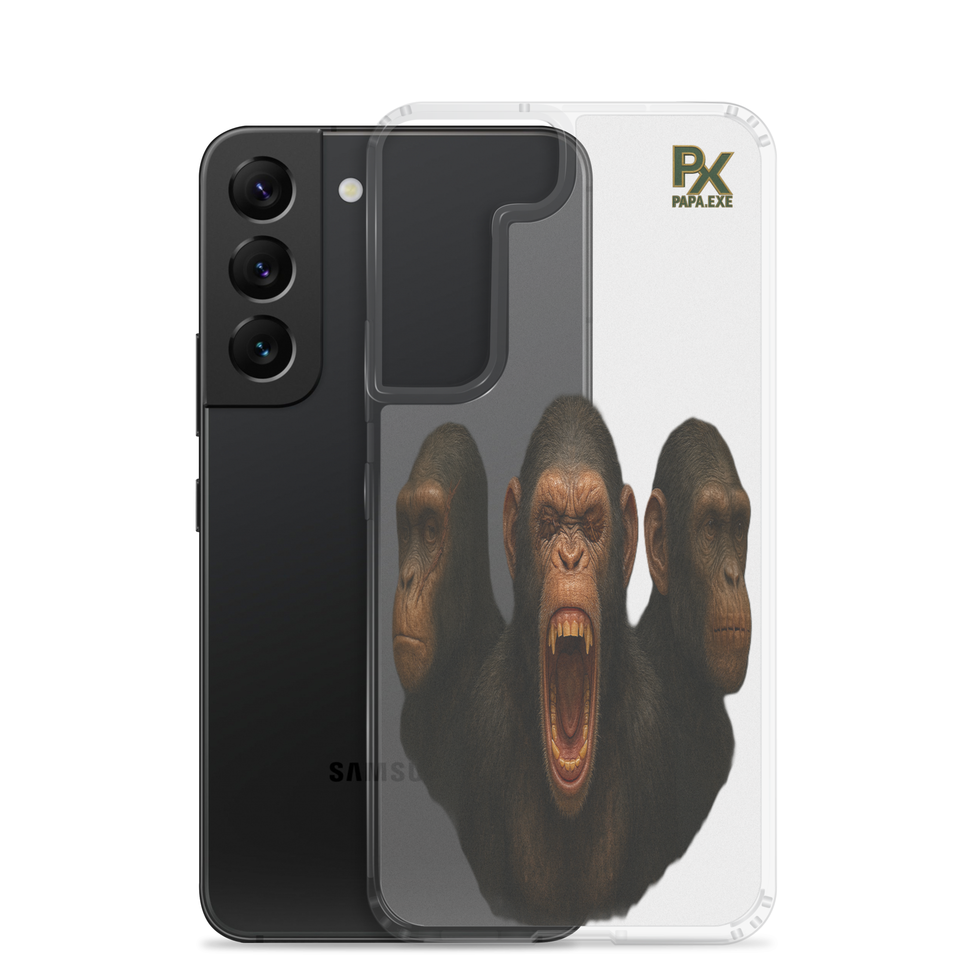 Clear Case für Samsung® | Bloodline Affen-Trio | Kikazaru · Mizaru · Iwazaru