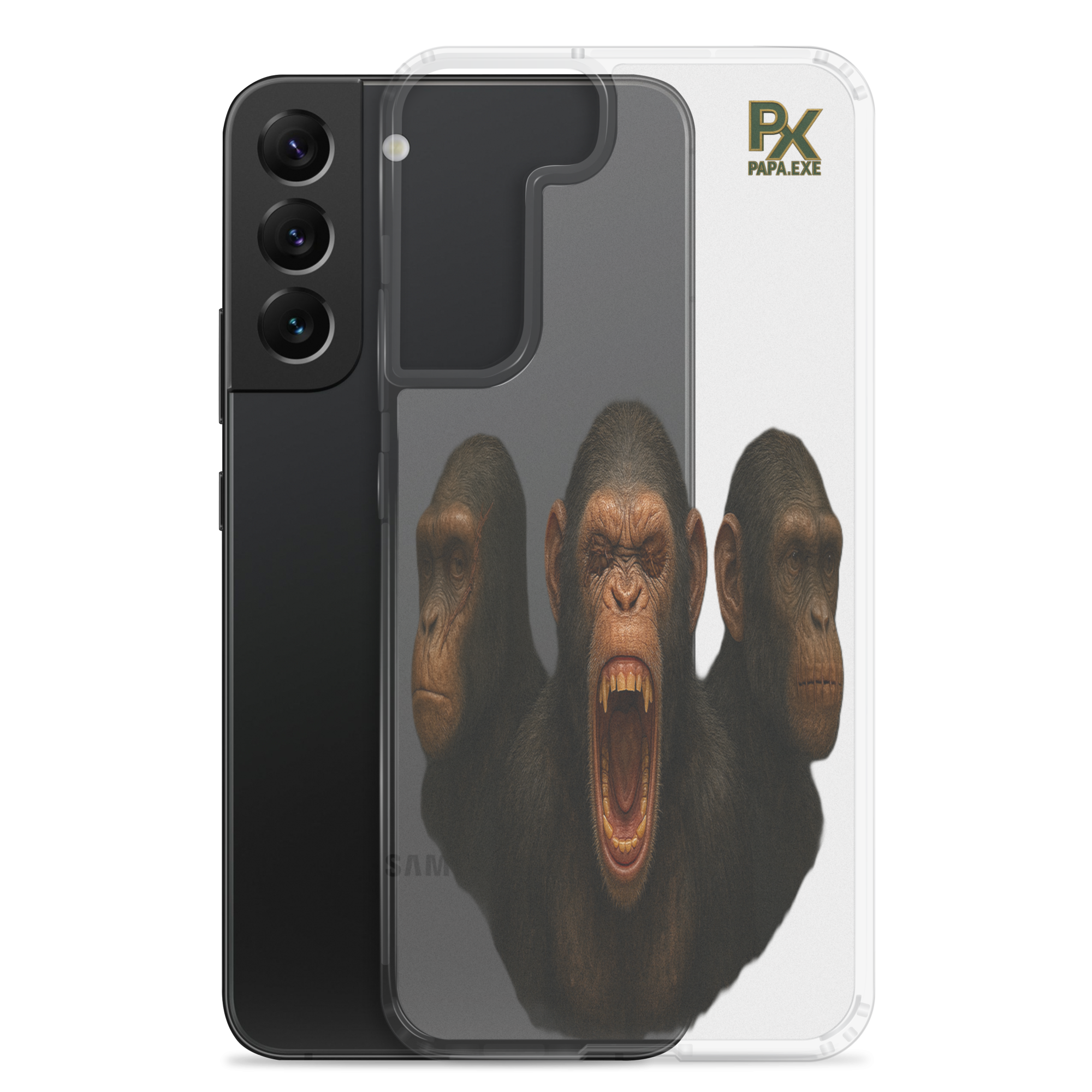 Clear Case für Samsung® | Bloodline Affen-Trio | Kikazaru · Mizaru · Iwazaru