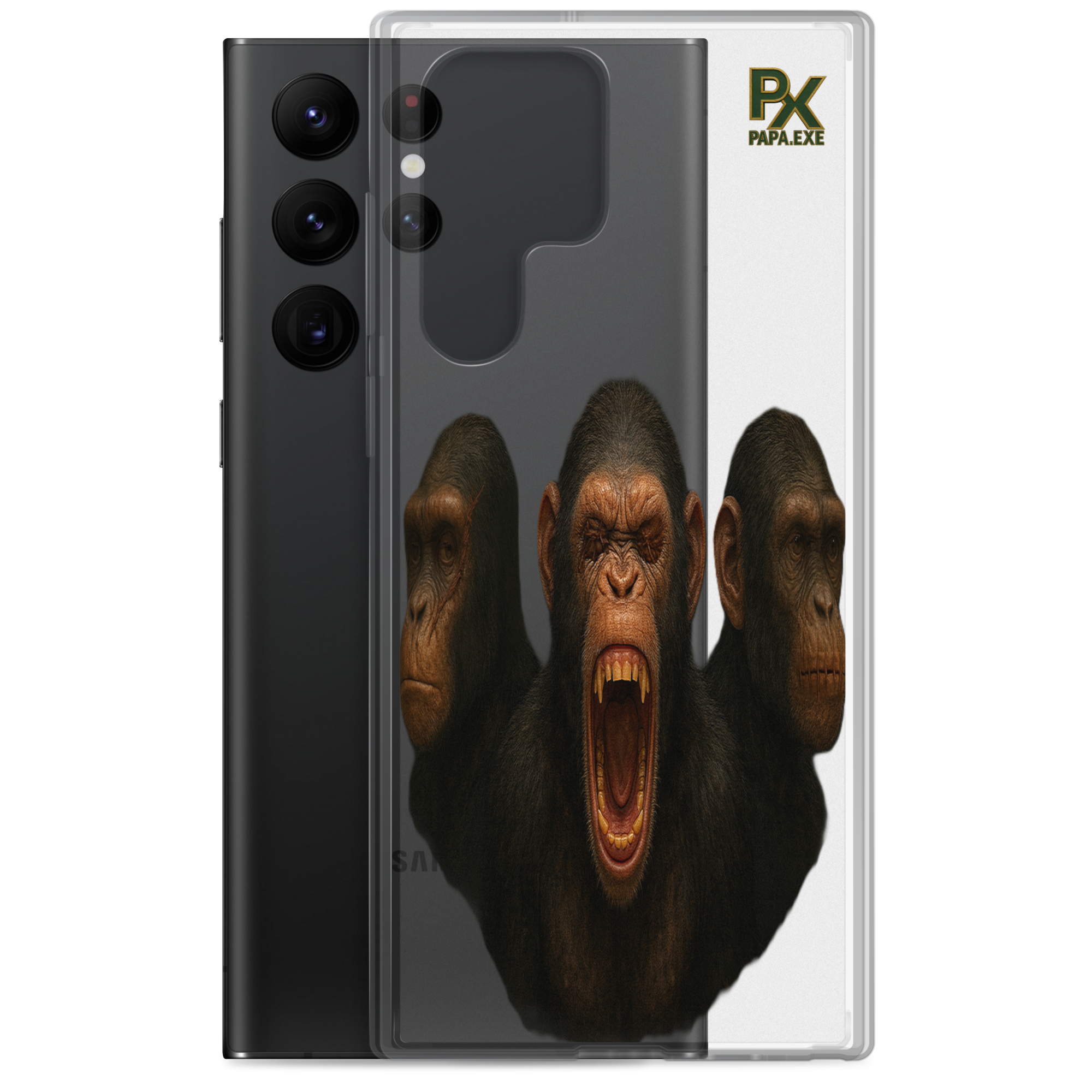 Clear Case für Samsung® | Bloodline Affen-Trio | Kikazaru · Mizaru · Iwazaru