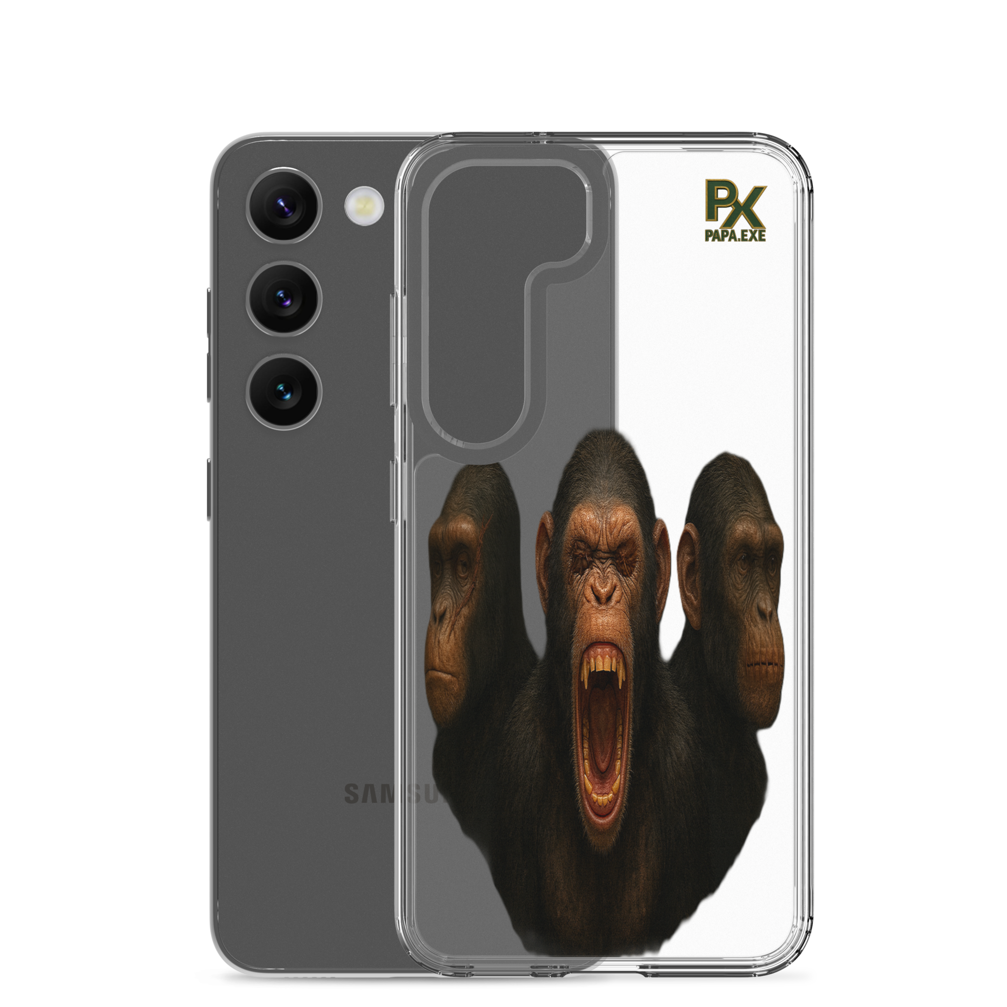 Clear Case für Samsung® | Bloodline Affen-Trio | Kikazaru · Mizaru · Iwazaru