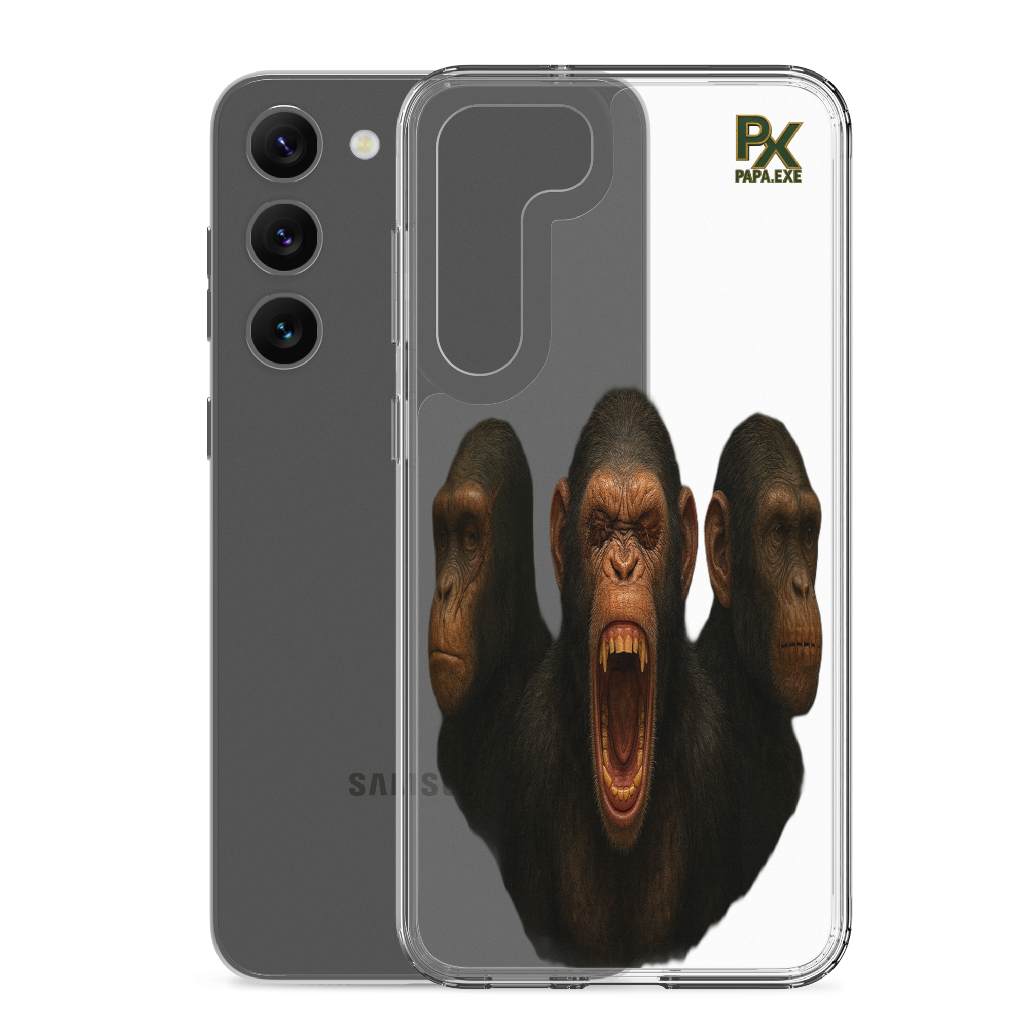 Clear Case für Samsung® | Bloodline Affen-Trio | Kikazaru · Mizaru · Iwazaru
