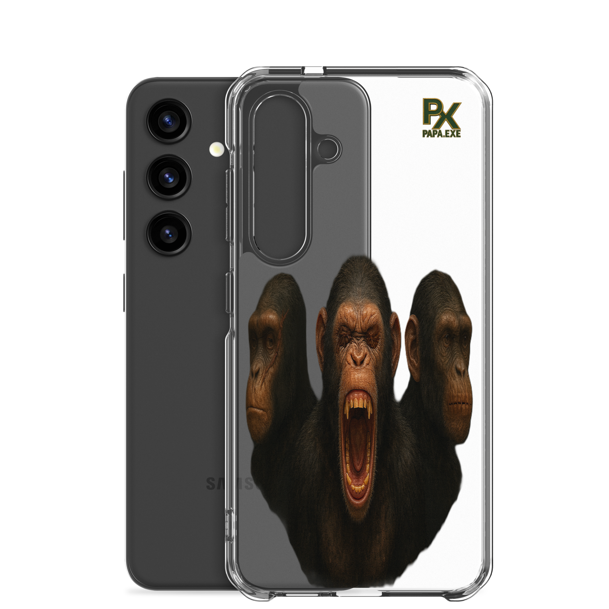 Clear Case für Samsung® | Bloodline Affen-Trio | Kikazaru · Mizaru · Iwazaru