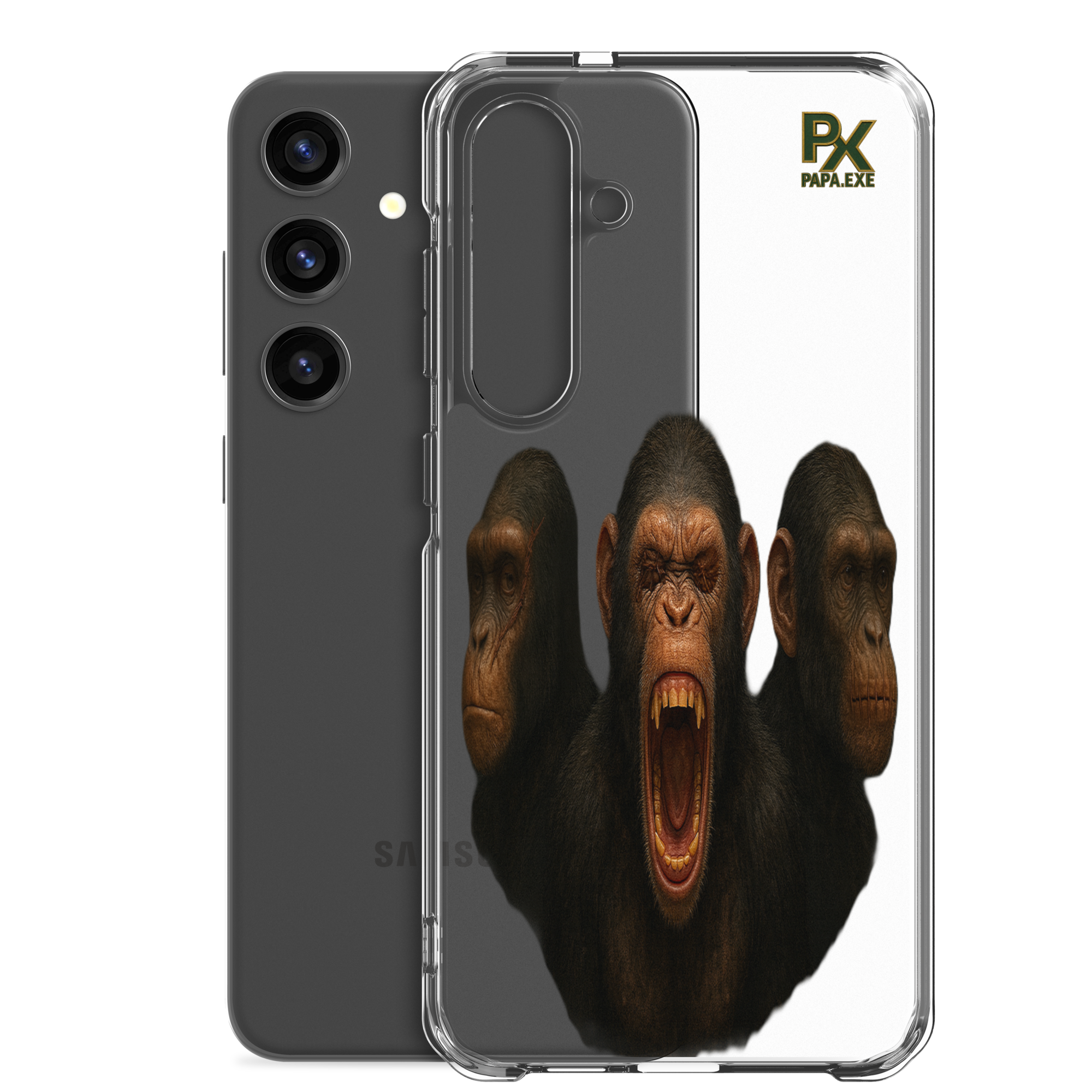 Clear Case für Samsung® | Bloodline Affen-Trio | Kikazaru · Mizaru · Iwazaru