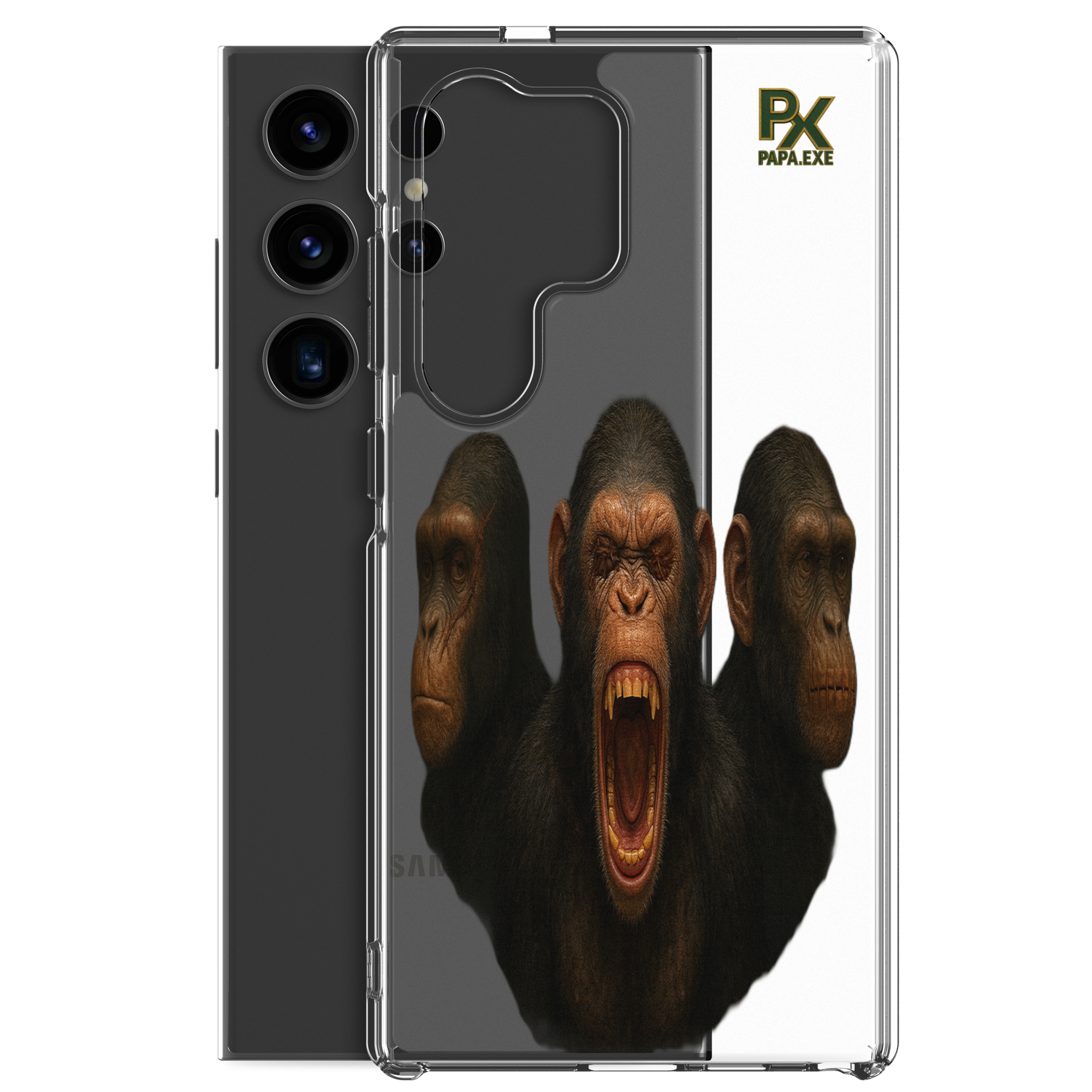 Clear Case für Samsung® | Bloodline Affen-Trio | Kikazaru · Mizaru · Iwazaru