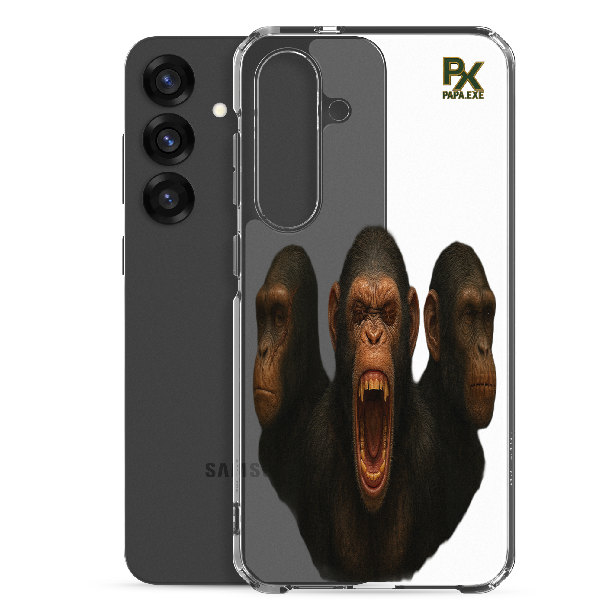 Clear Case für Samsung® | Bloodline Affen-Trio | Kikazaru · Mizaru · Iwazaru