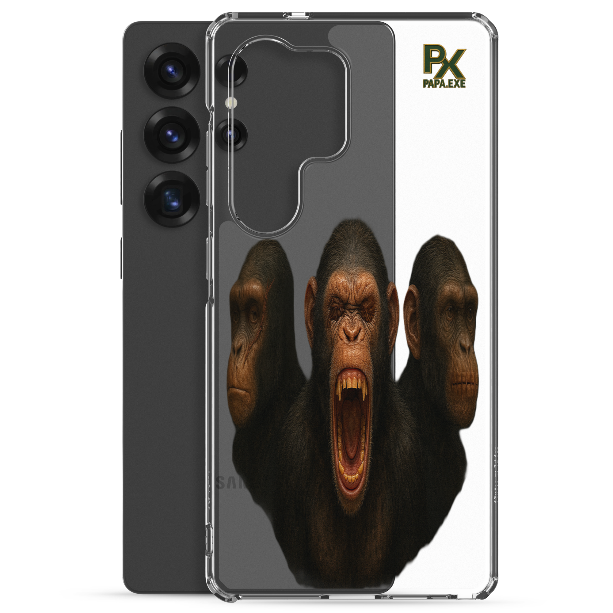 Clear Case für Samsung® | Bloodline Affen-Trio | Kikazaru · Mizaru · Iwazaru