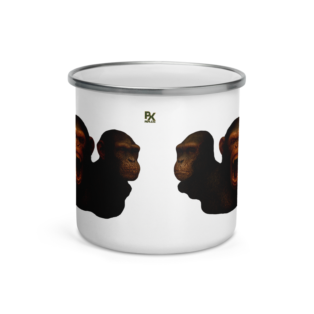 Emaille-Tasse | Bloodline Affen-Trio | Kikazaru · Mizaru · Iwazaru