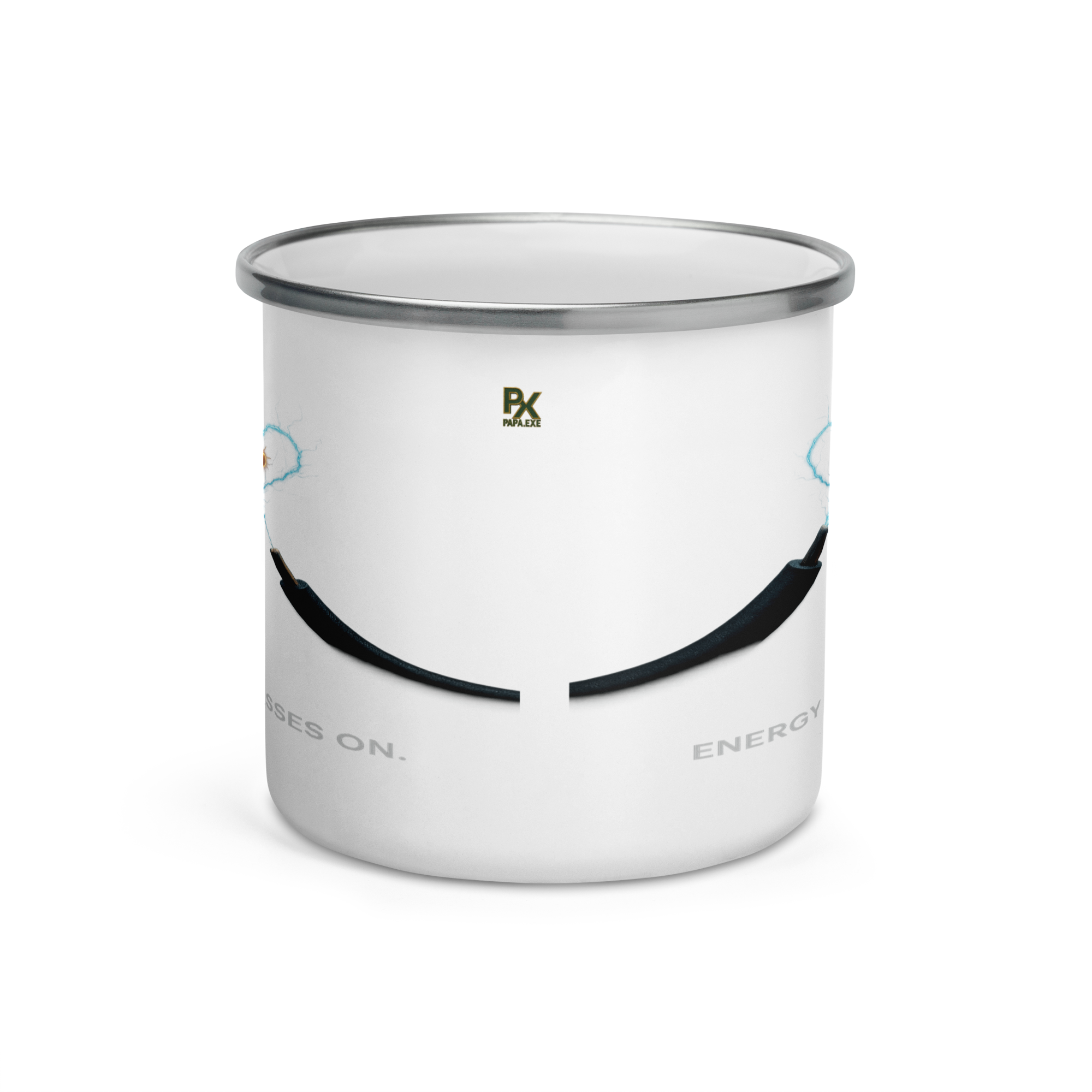 Emaille-Tasse | Bloodline Affen-Trio | Kikazaru · Mizaru · Iwazaru Kopie