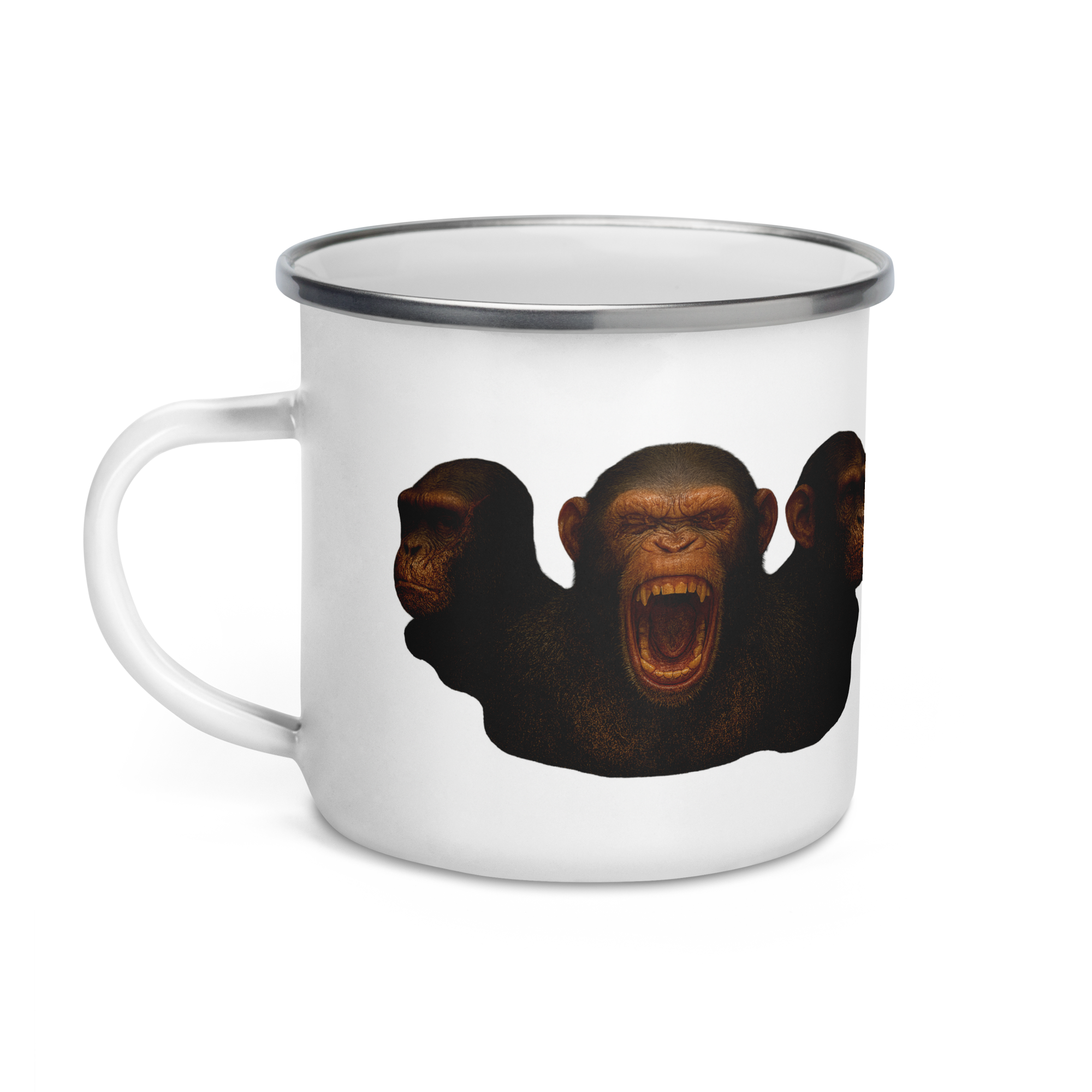 Emaille-Tasse | Bloodline Affen-Trio | Kikazaru · Mizaru · Iwazaru