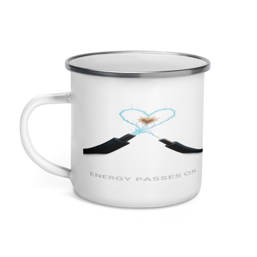 Emaille-Tasse | Bloodline Affen-Trio | Kikazaru · Mizaru · Iwazaru Kopie