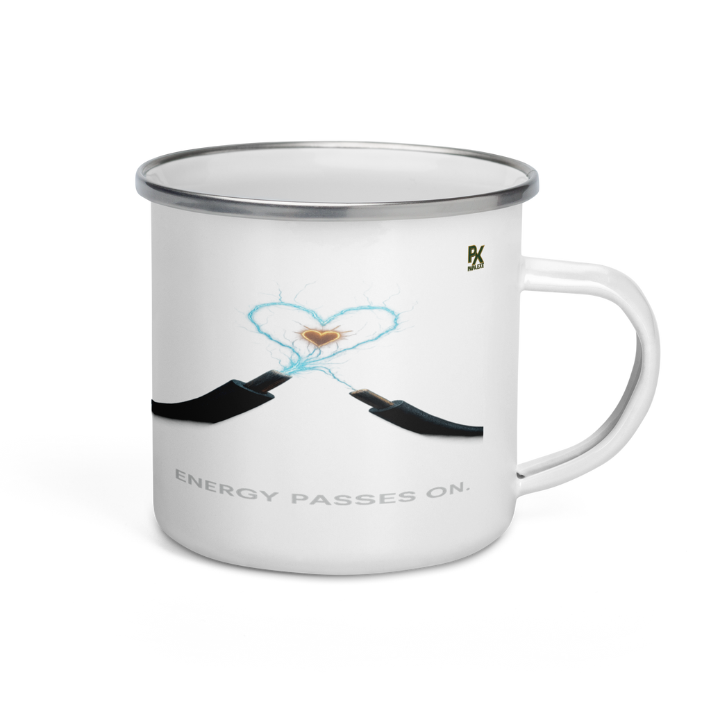 Emaille-Tasse | Bloodline Affen-Trio | Kikazaru · Mizaru · Iwazaru Kopie