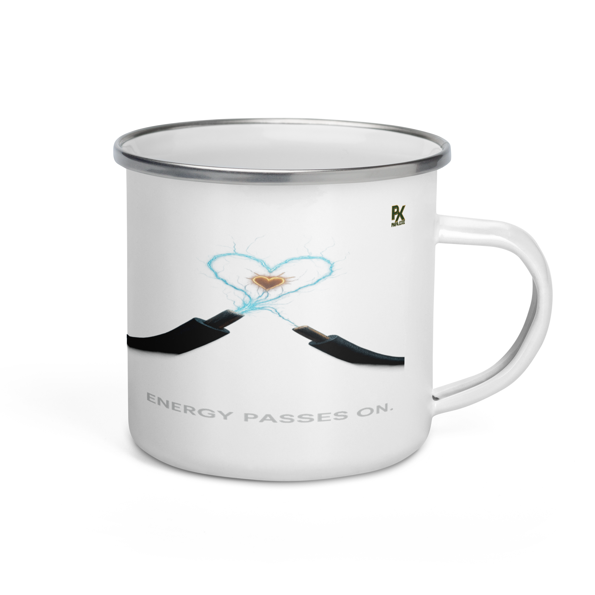 Emaille-Tasse | Bloodline Affen-Trio | Kikazaru · Mizaru · Iwazaru Kopie