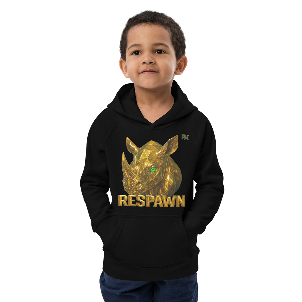 Kids Eco Hoodie | Goldie Respawn Rhino
