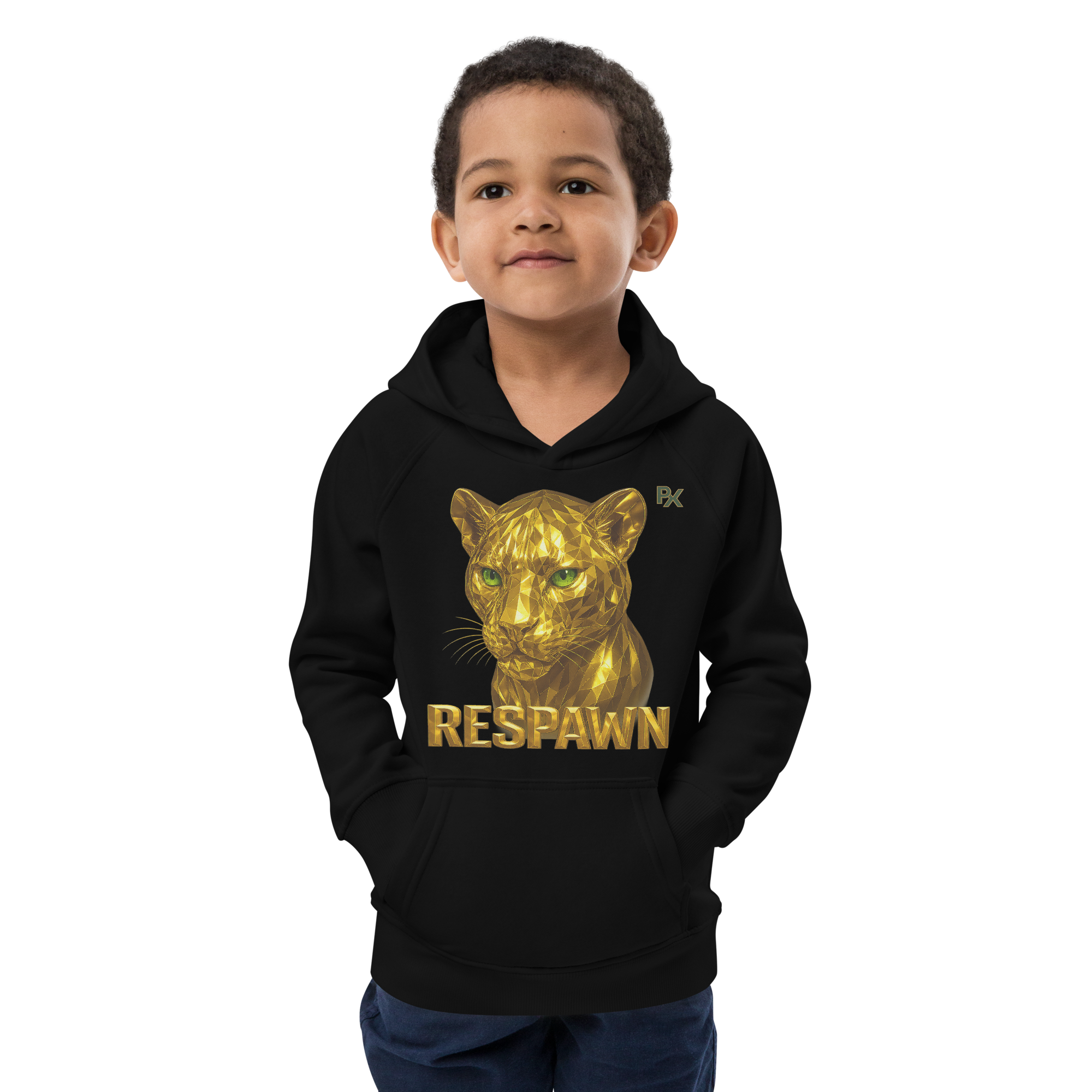 Kids Eco Hoodie | Goldie Respawn Tiger