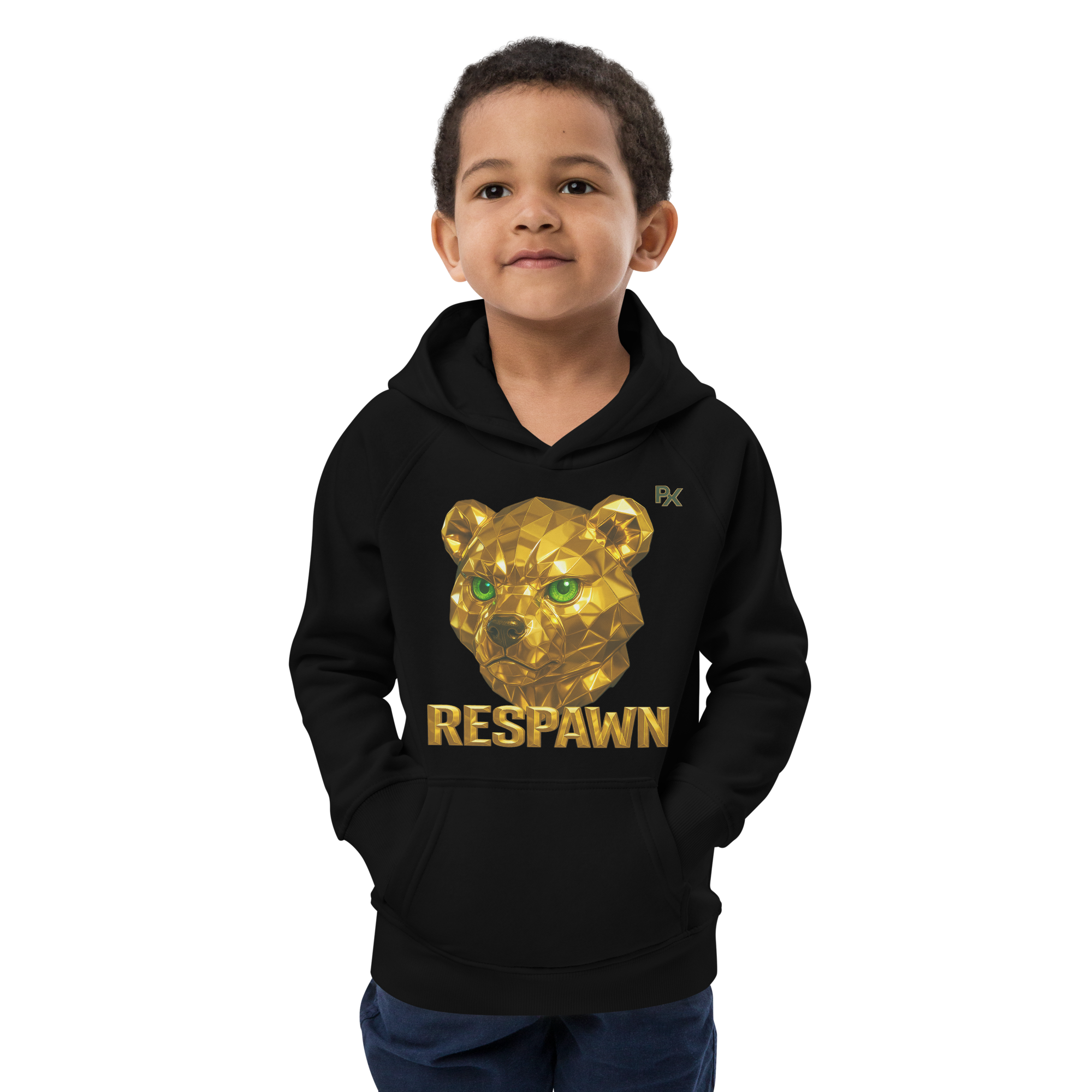 Kids Eco Hoodie | Goldie Respawn Ted