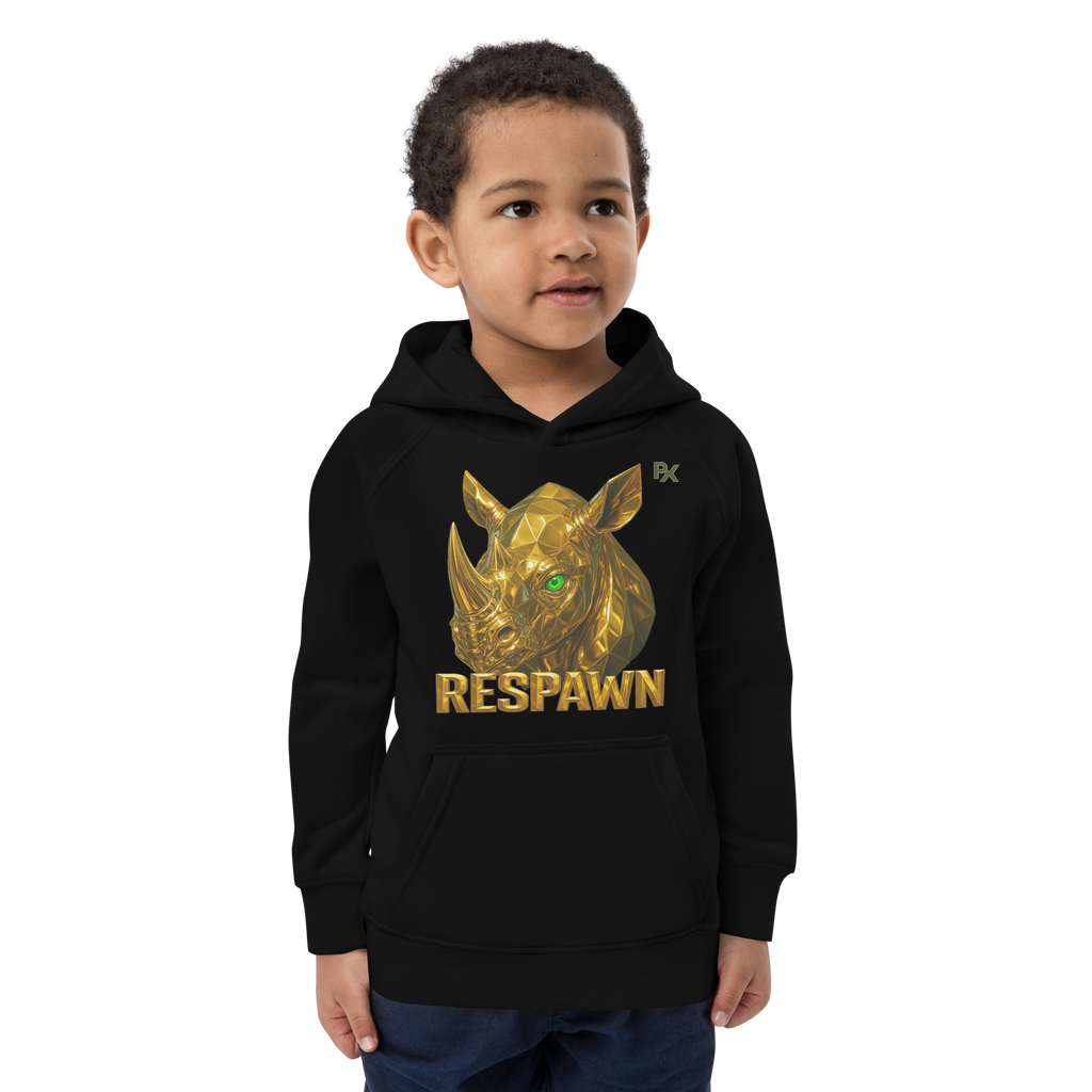 Kids Eco Hoodie | Goldie Respawn Rhino