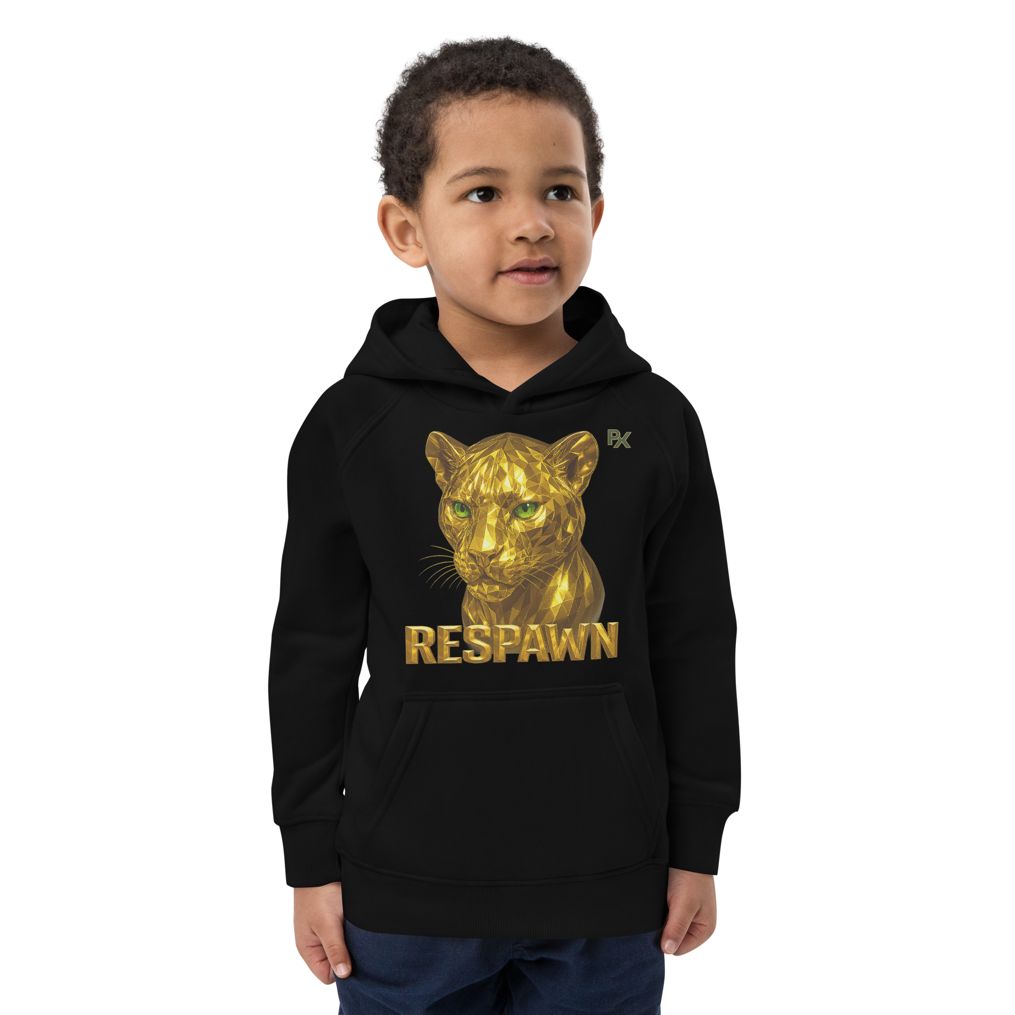 Kids Eco Hoodie | Goldie Respawn Tiger