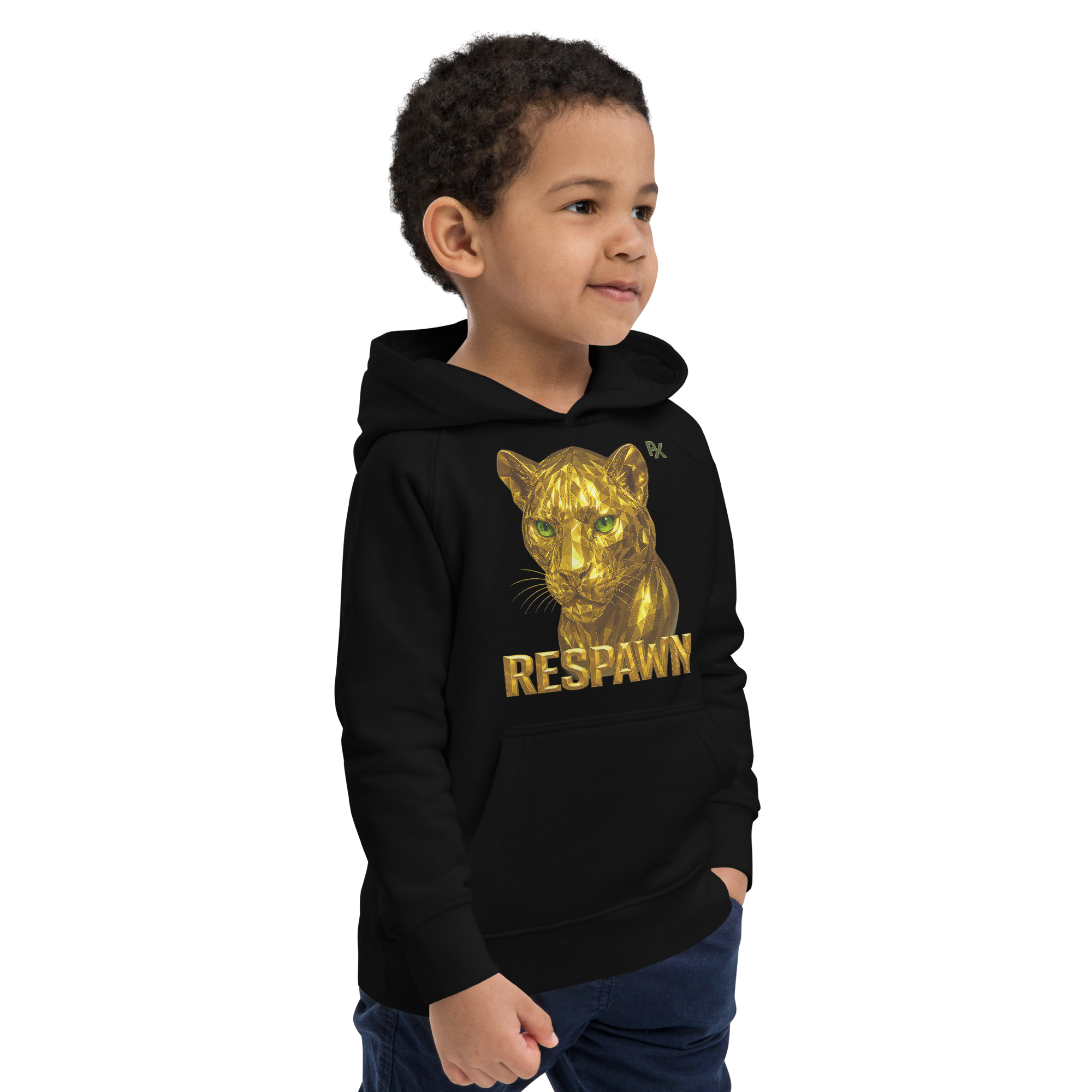 Kids Eco Hoodie | Goldie Respawn Tiger