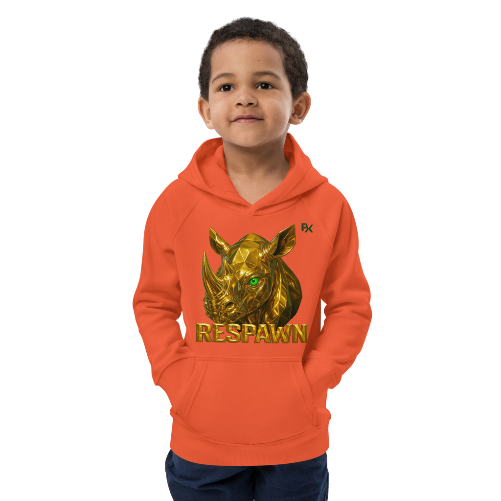 Kids Eco Hoodie | Goldie Respawn Rhino