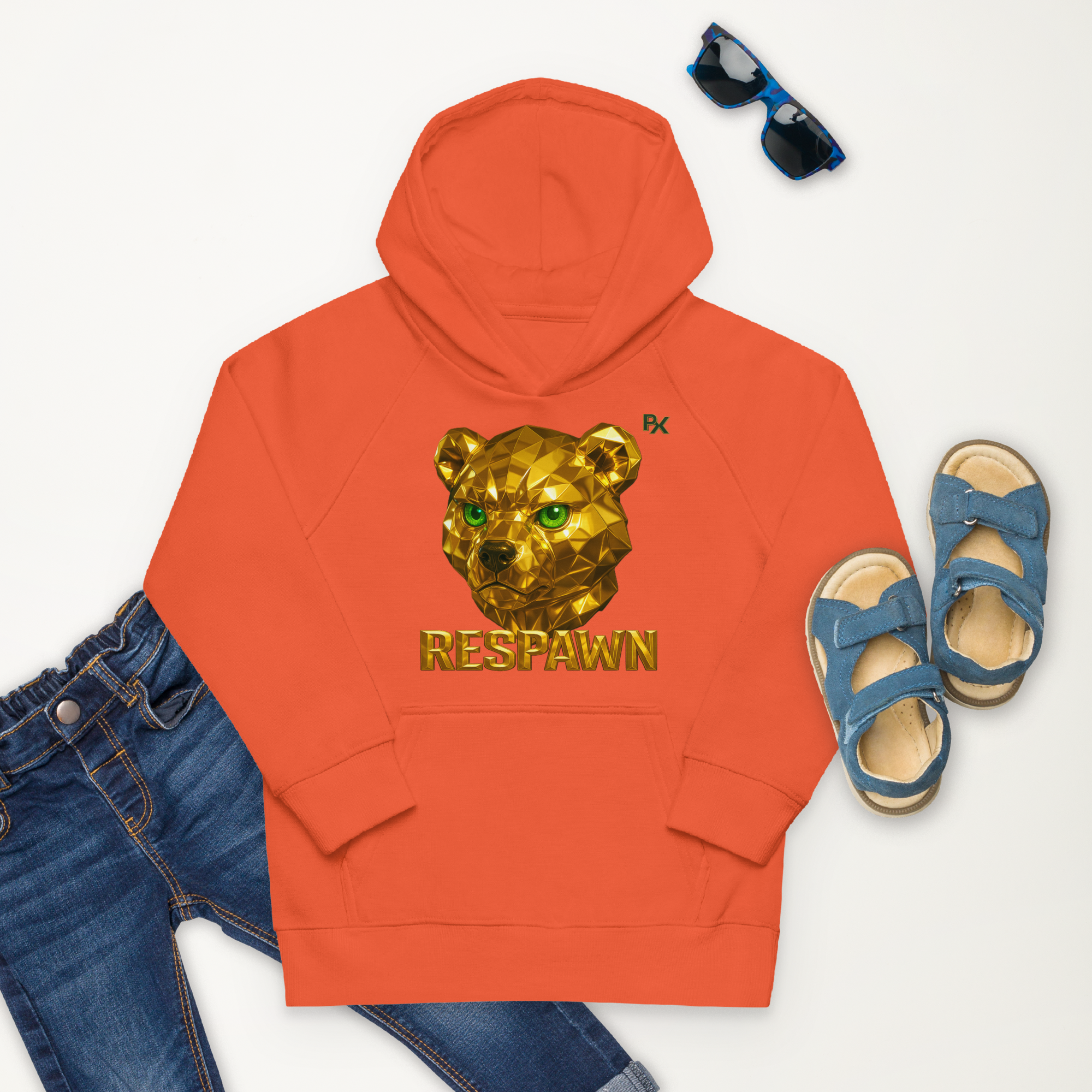 Kids Eco Hoodie | Goldie Respawn Ted