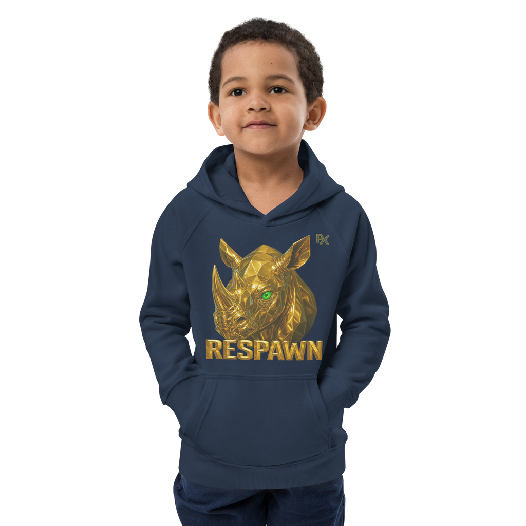 Kids Eco Hoodie | Goldie Respawn Rhino