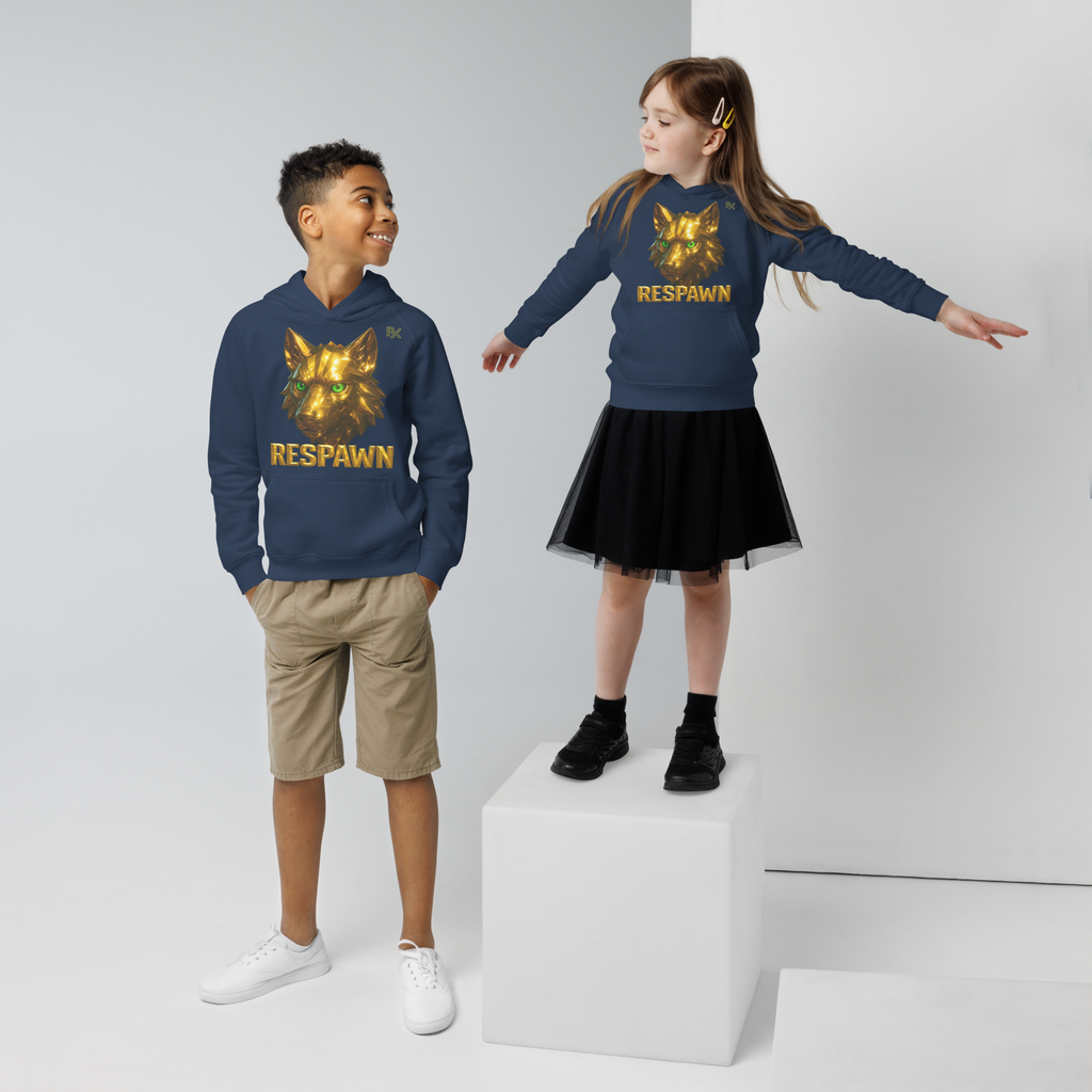 Kids Eco Hoodie | Goldie Respawn Wolf