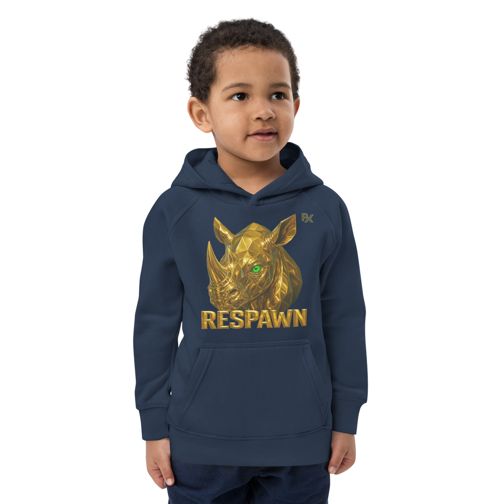 Kids Eco Hoodie | Goldie Respawn Rhino