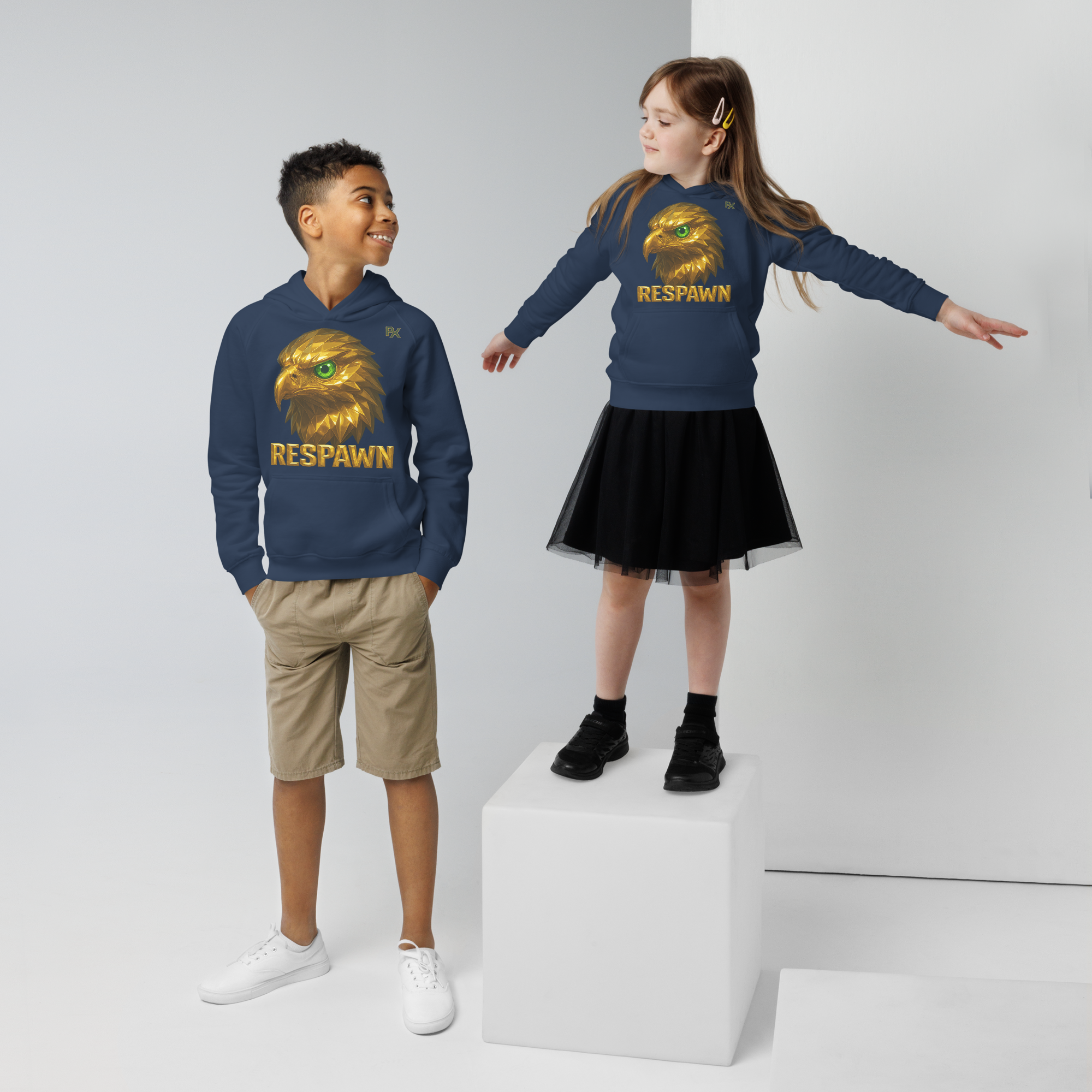 Kids Eco Hoodie | Goldie Respawn Eagly