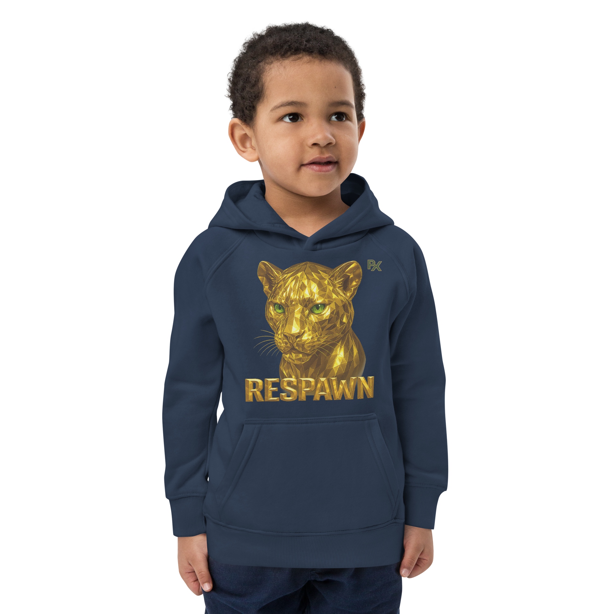 Kids Eco Hoodie | Goldie Respawn Tiger