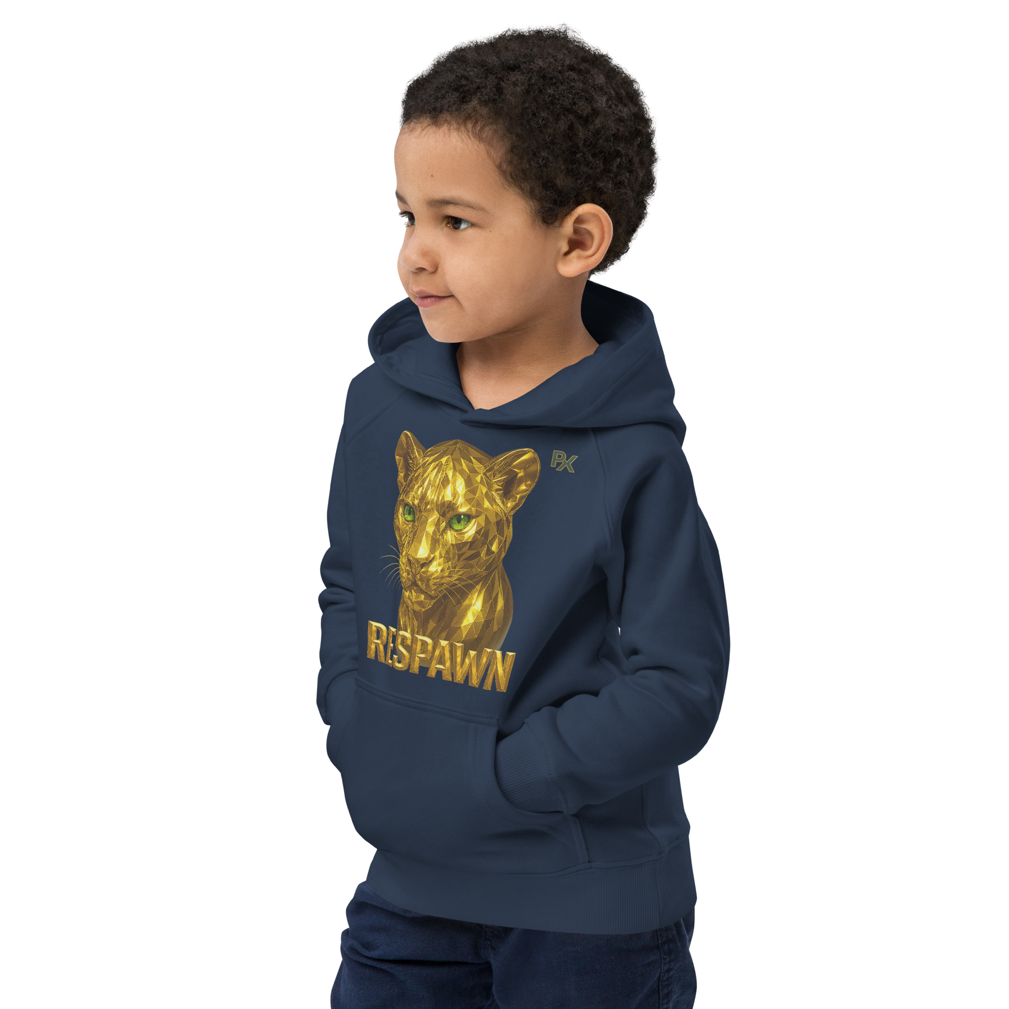 Kids Eco Hoodie | Goldie Respawn Tiger