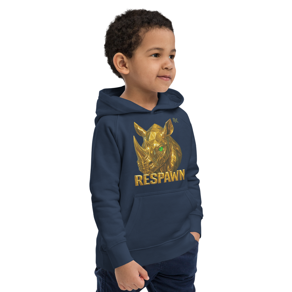 Kids Eco Hoodie | Goldie Respawn Rhino