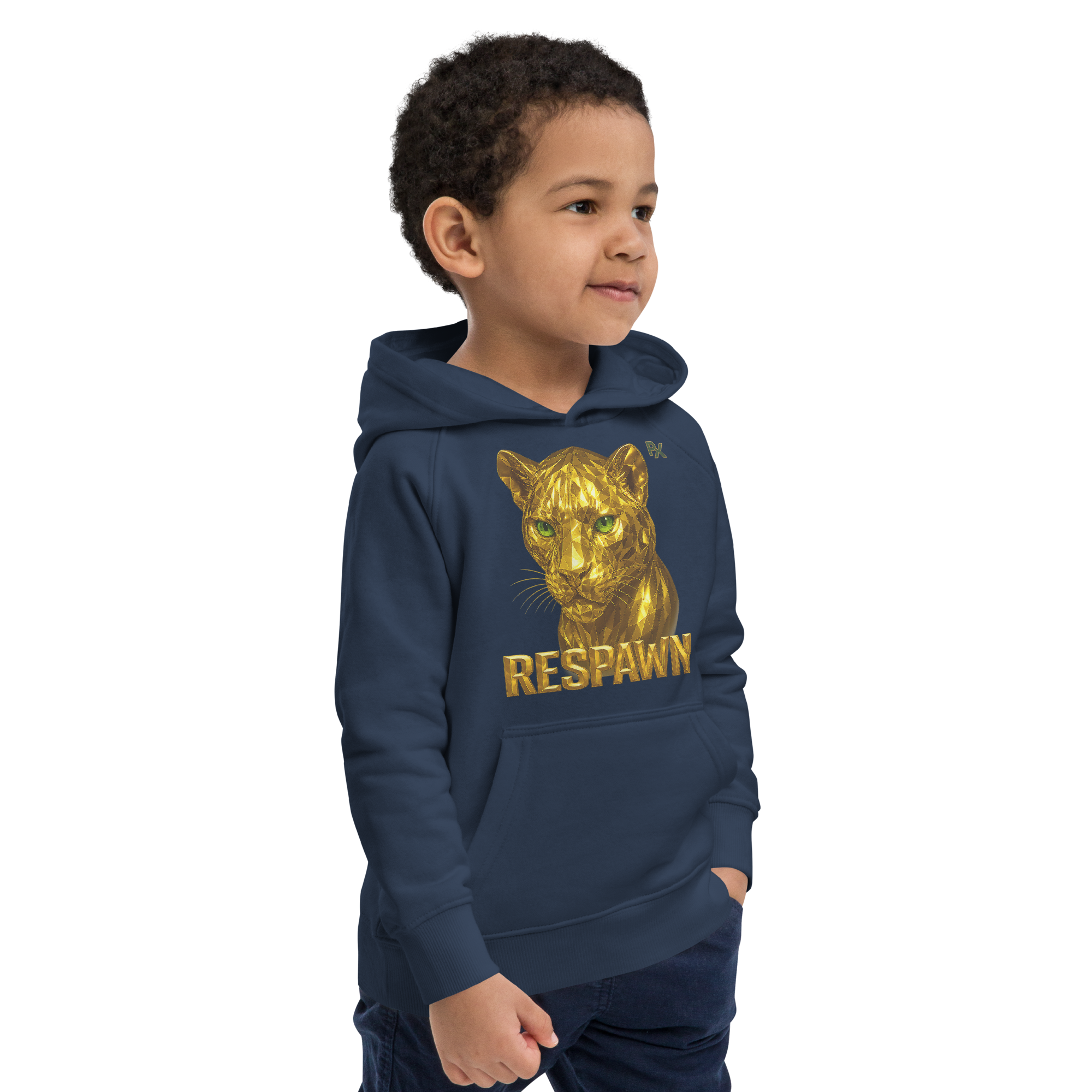 Kids Eco Hoodie | Goldie Respawn Tiger