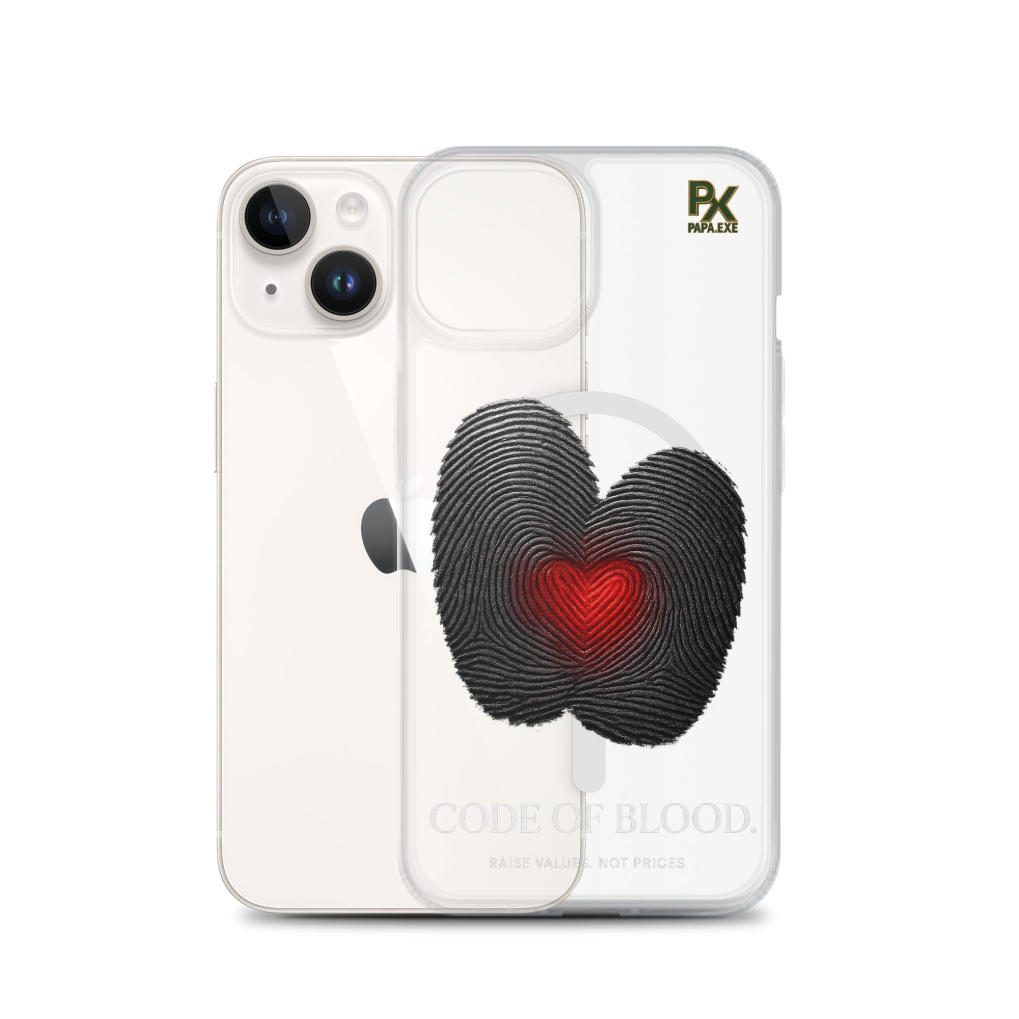 Transparente iPhone® Hülle mit MagSafe® | Bloodline Code of Blood