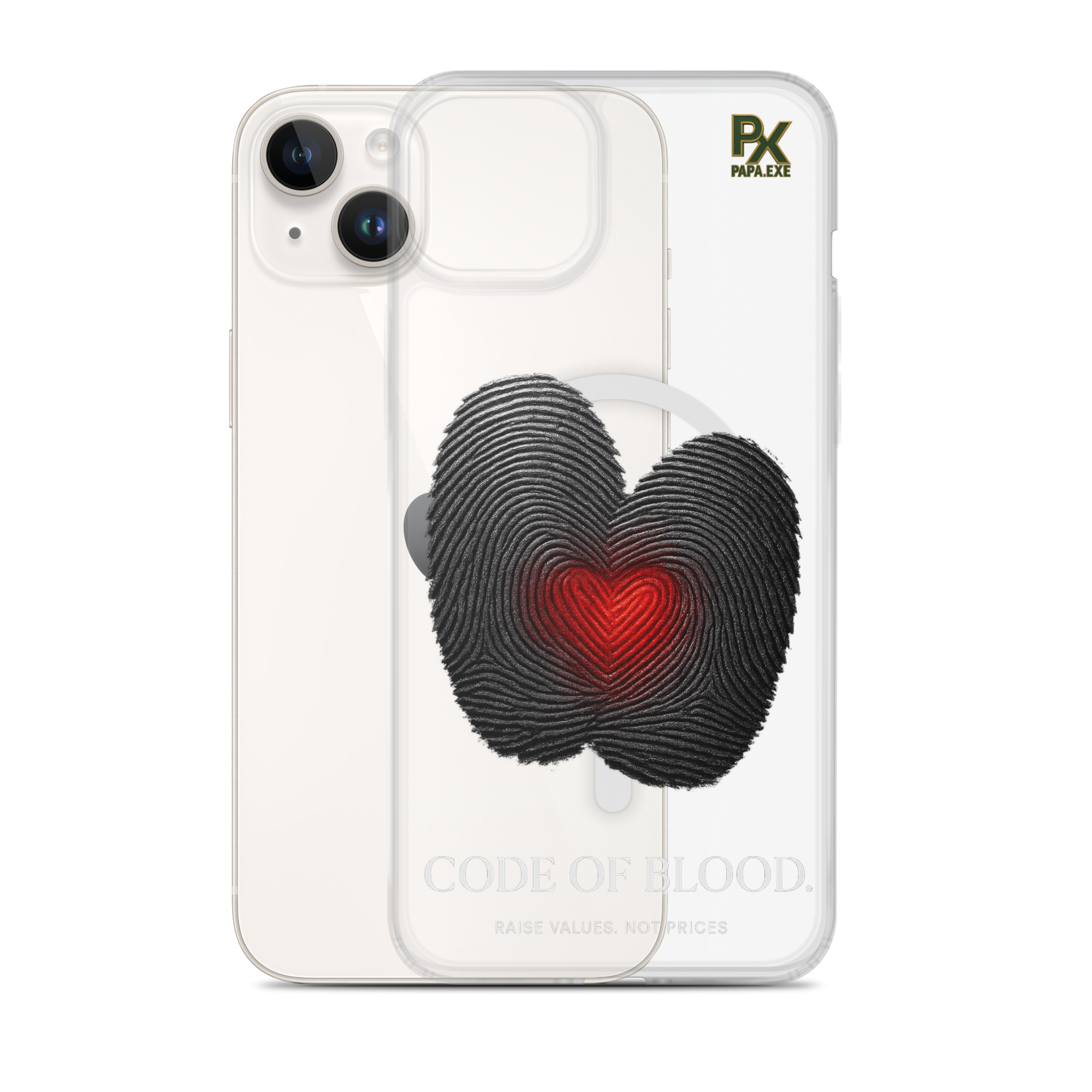 Transparente iPhone® Hülle mit MagSafe® | Bloodline Code of Blood