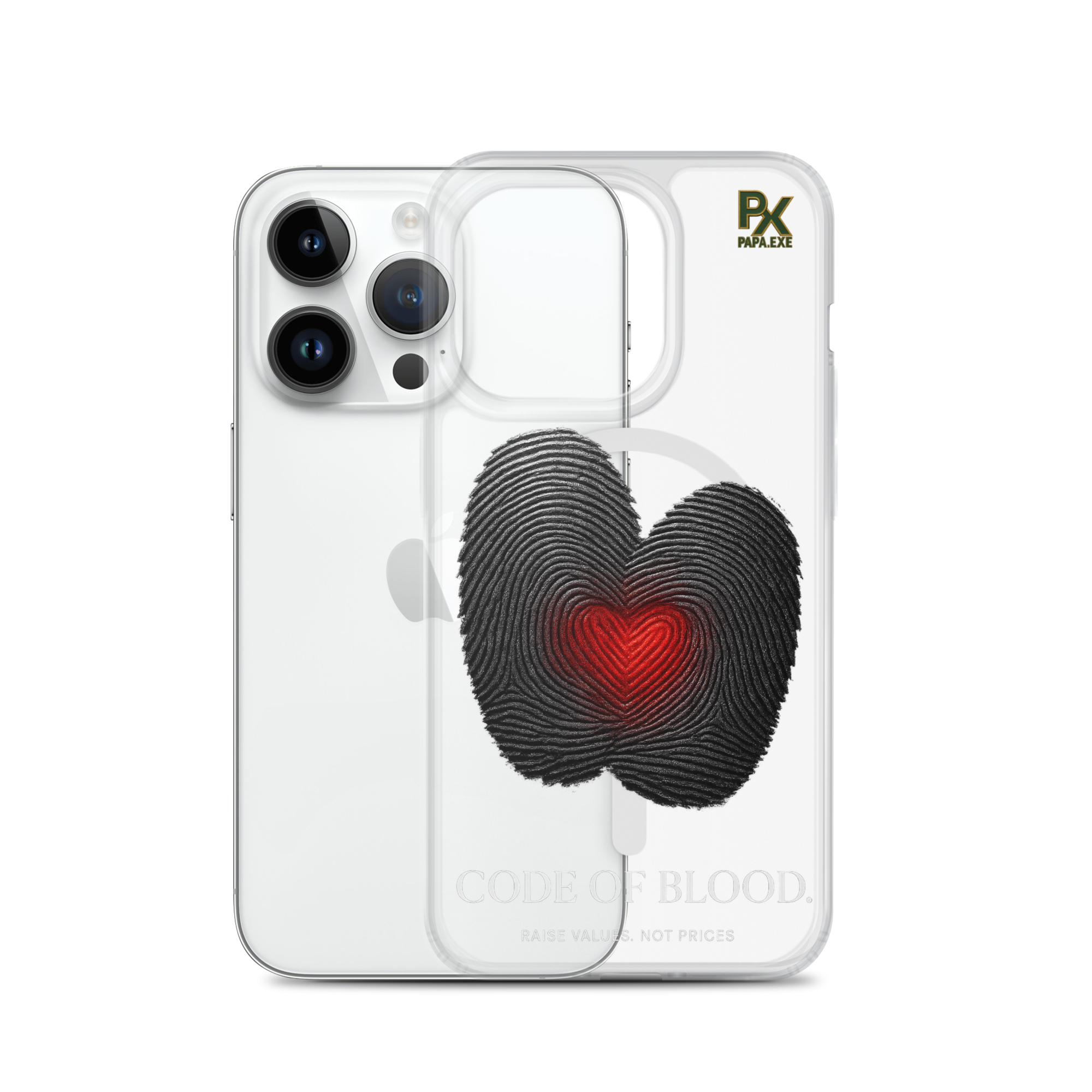 Transparente iPhone® Hülle mit MagSafe® | Bloodline Code of Blood