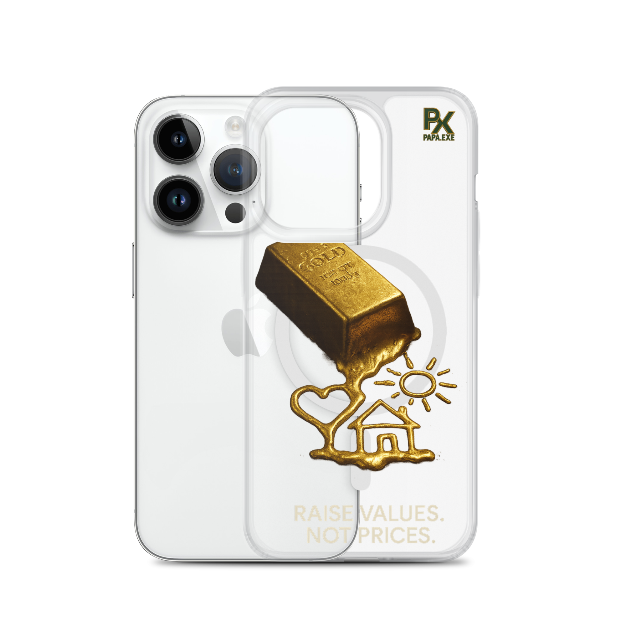 Transparente iPhone® Hülle mit MagSafe® | Bloodline Gold