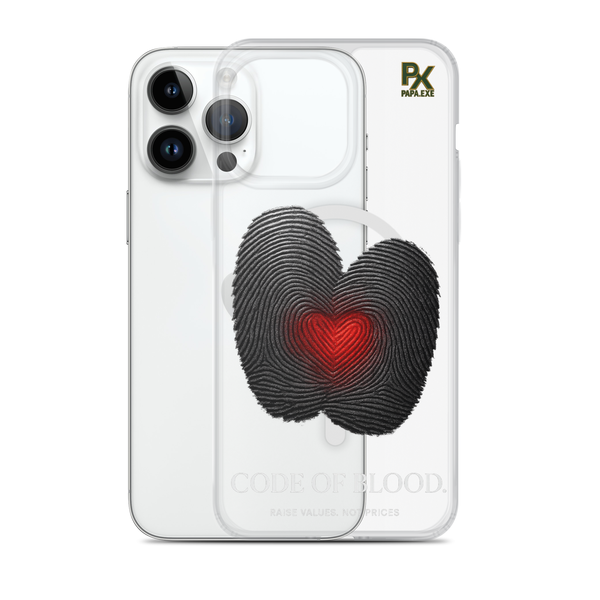 Transparente iPhone® Hülle mit MagSafe® | Bloodline Code of Blood